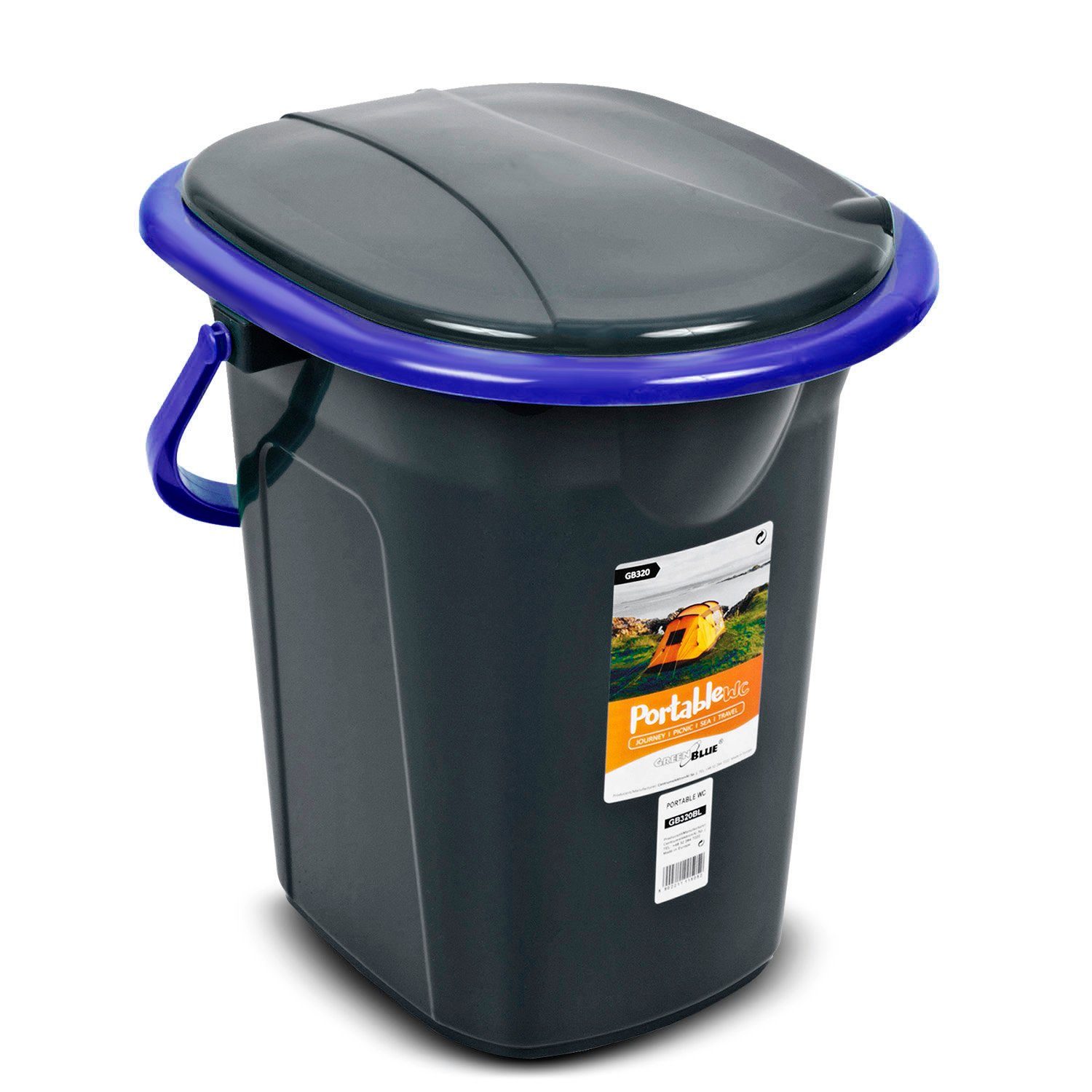 GreenBlue Campingtoilette GB320, mit Tragegriff / Туалетыpapierhalter und Auskipp-Hilfe