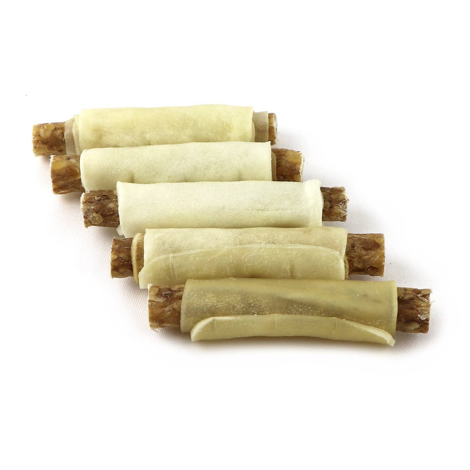 DOGBOSS DOGBOSS 100% Natur gefüllte Kaurollen, hergestellt in EU 5er Set Pansen 13 cm, Snack für: Hunde