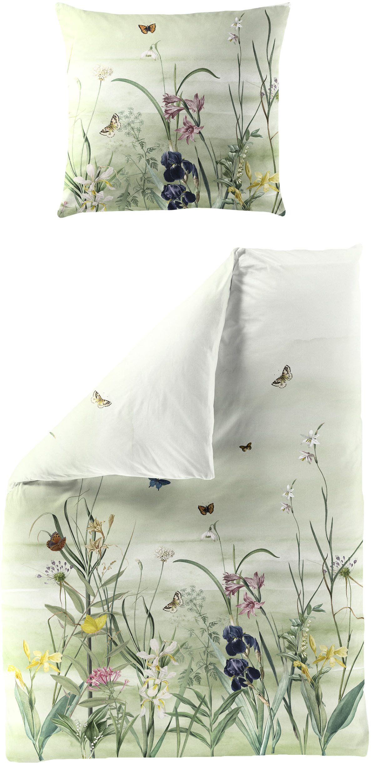 BIERBAUM Bettwäsche Bettwäsche 5326, Mako-Satin, 2 teilig, Mako-Satin, 100 % Baumwolle, pflegeleicht, seidig glänzend