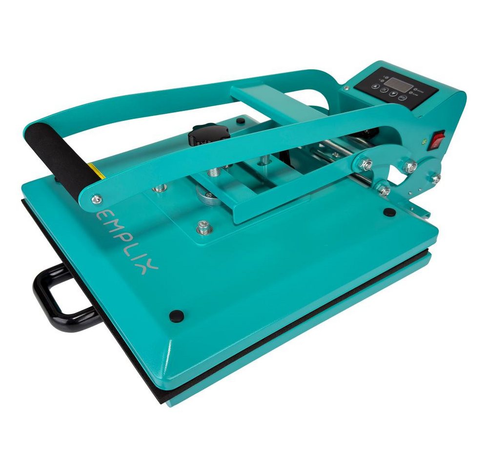 Semplix Bügelmaschine - Transferpresse 38x38 Clamshell Textildruck LCD Touch Heißpresse, 1400 W