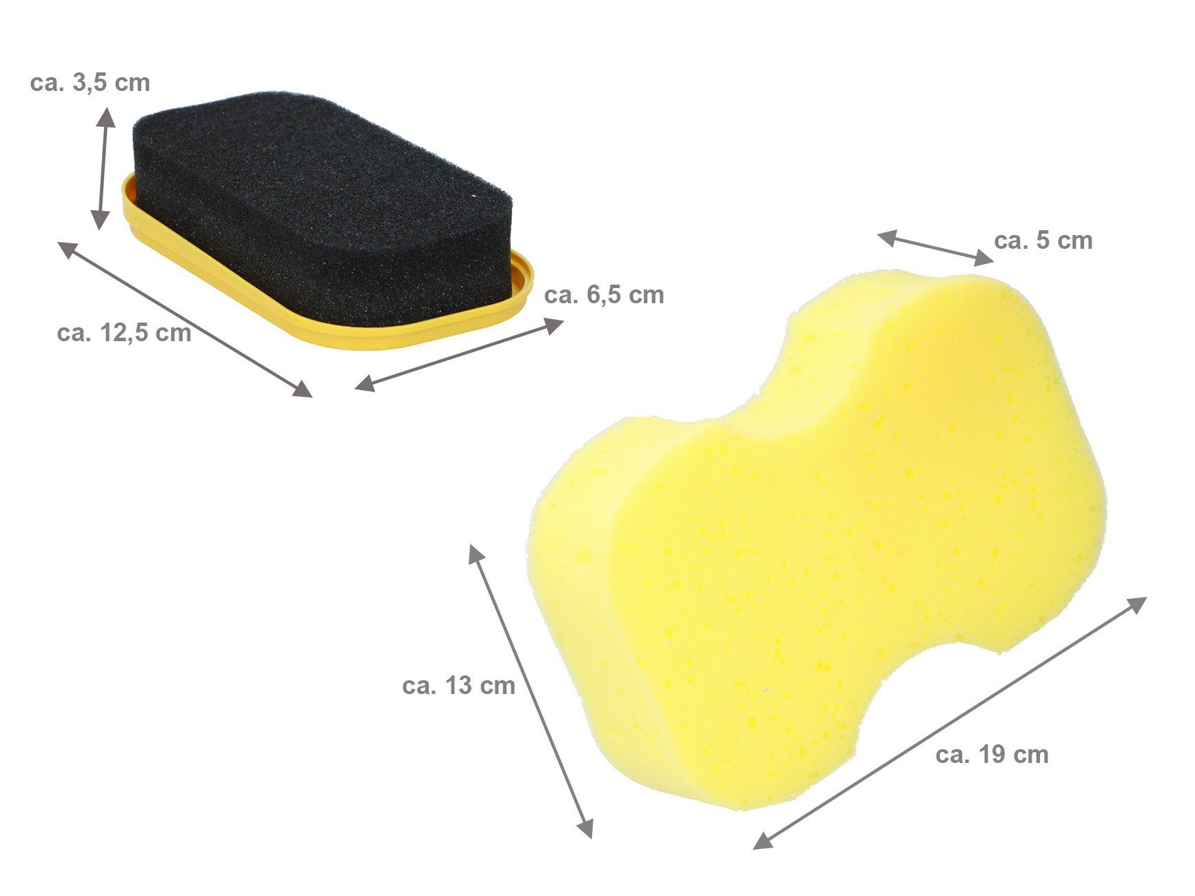 Dunlop Autowaschbürste 5 teiliges Auto-Reinigungsset inkl. Tragetasche, (KFZ Cockpitschwamm mit Armaturenbrettpolitur und Vanilleduft), Waschschwamm