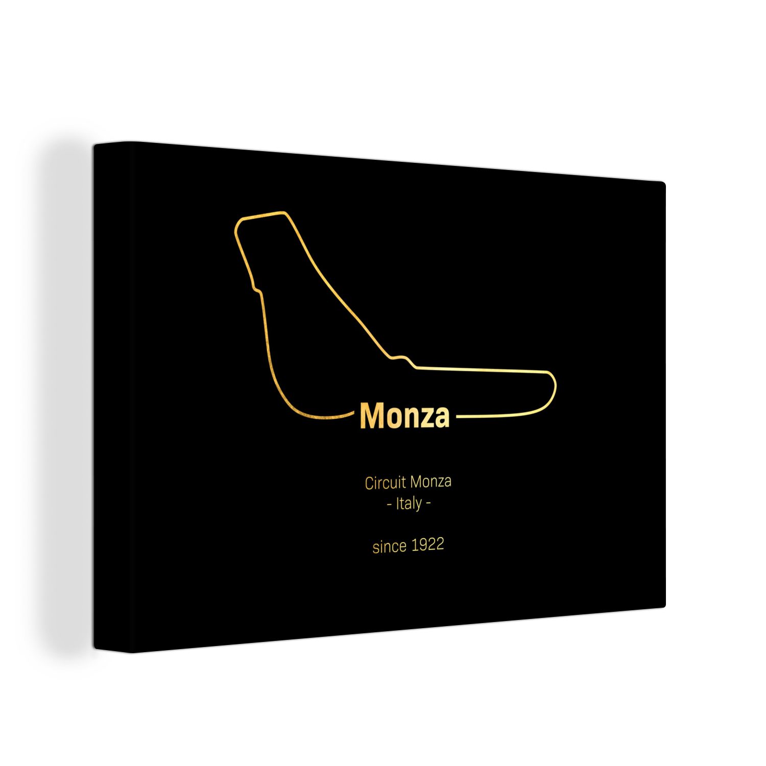 OneMillionCanvasses® Leinwandbild Monza 30x20 cm (1 Wanddeko, Leinwandbilder, 1 St), Aufhängefertig, Wandbild - - Rennstrecke, Formel