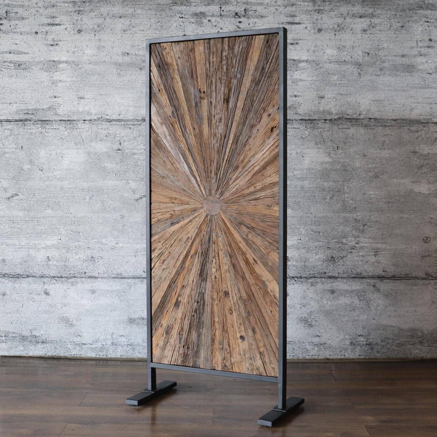 baario Paravent Raumteiler MERID Design Altholz, Sichtschutz Paravent Trennwand recycelt