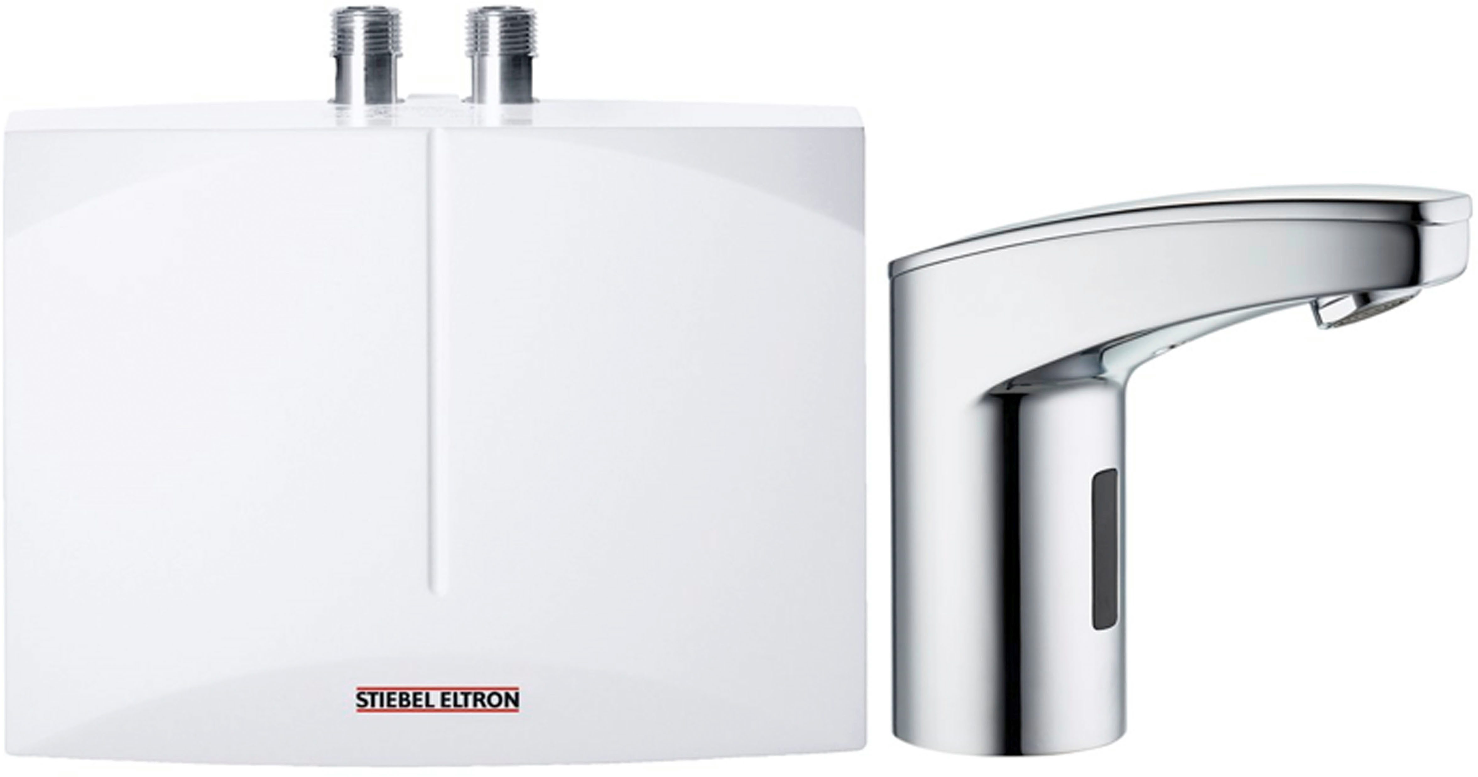 STIEBEL ELTRON Klein-Durchlauferhitzer DEM 3 + WSH 10 Sensorarmatur für Handwaschbecken, 3,5 kW, mit Stecker, elektronisch, max. 38 °C, Set, elektronisch, sofort handwarmes Wasser (ca. 35°C)