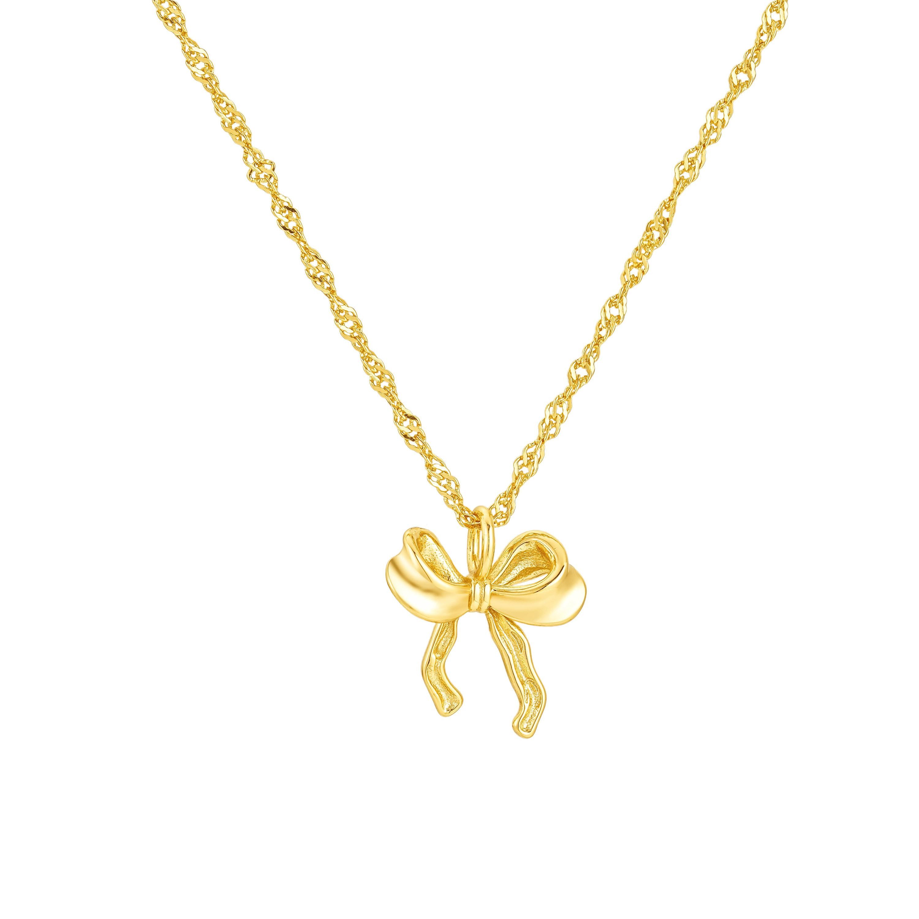 Kette mit Anhänger Halskette Bow