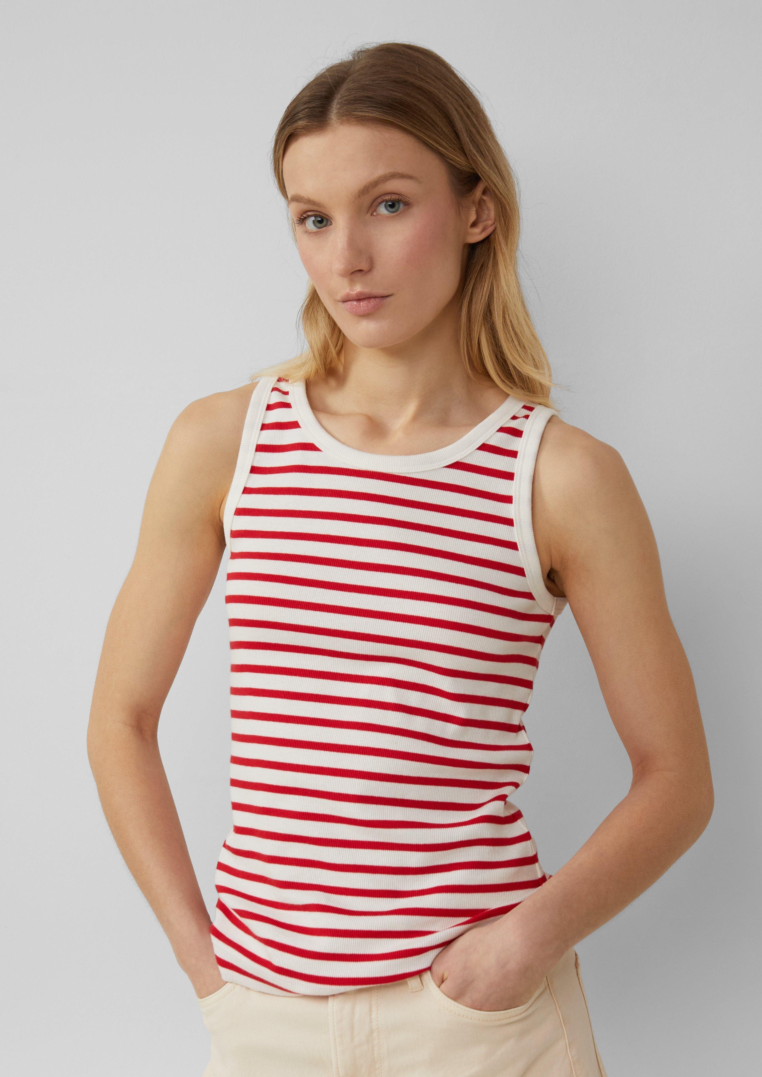 s.Oliver Shirttop Slim-Fit-Top mit Rippstruktur günstig online kaufen