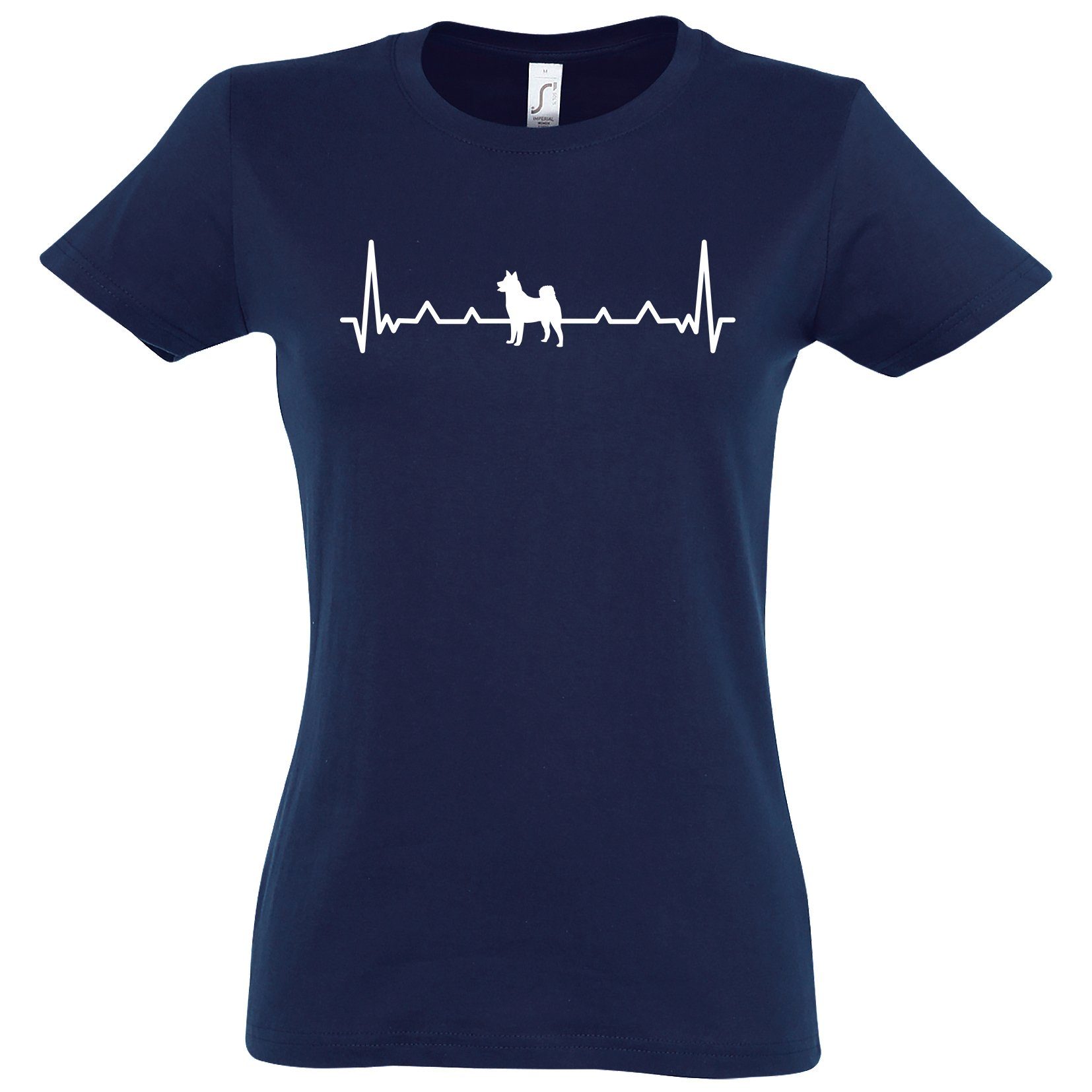 Youth Designz T-Shirt Heartbeat Hund Damen Shirt mit trendigem Frontprint