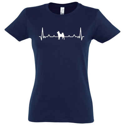 Youth Designz T-Shirt Heartbeat Hund Damen Shirt mit trendigem Frontprint