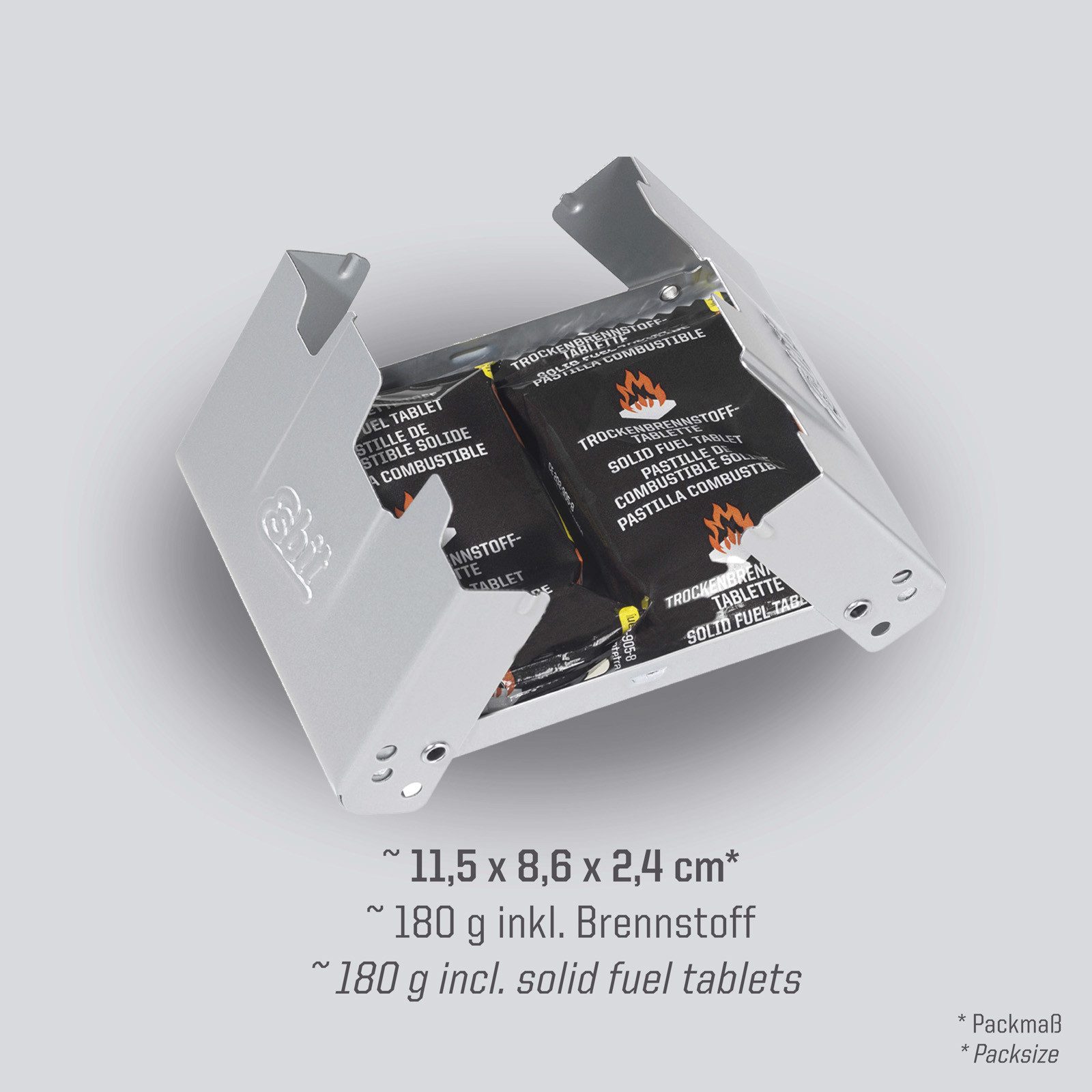 Esbit Gaskocher Trockenbrennstoff Taschenkocher Outdoor, Camping Kocher Klein Leicht 2x27 g