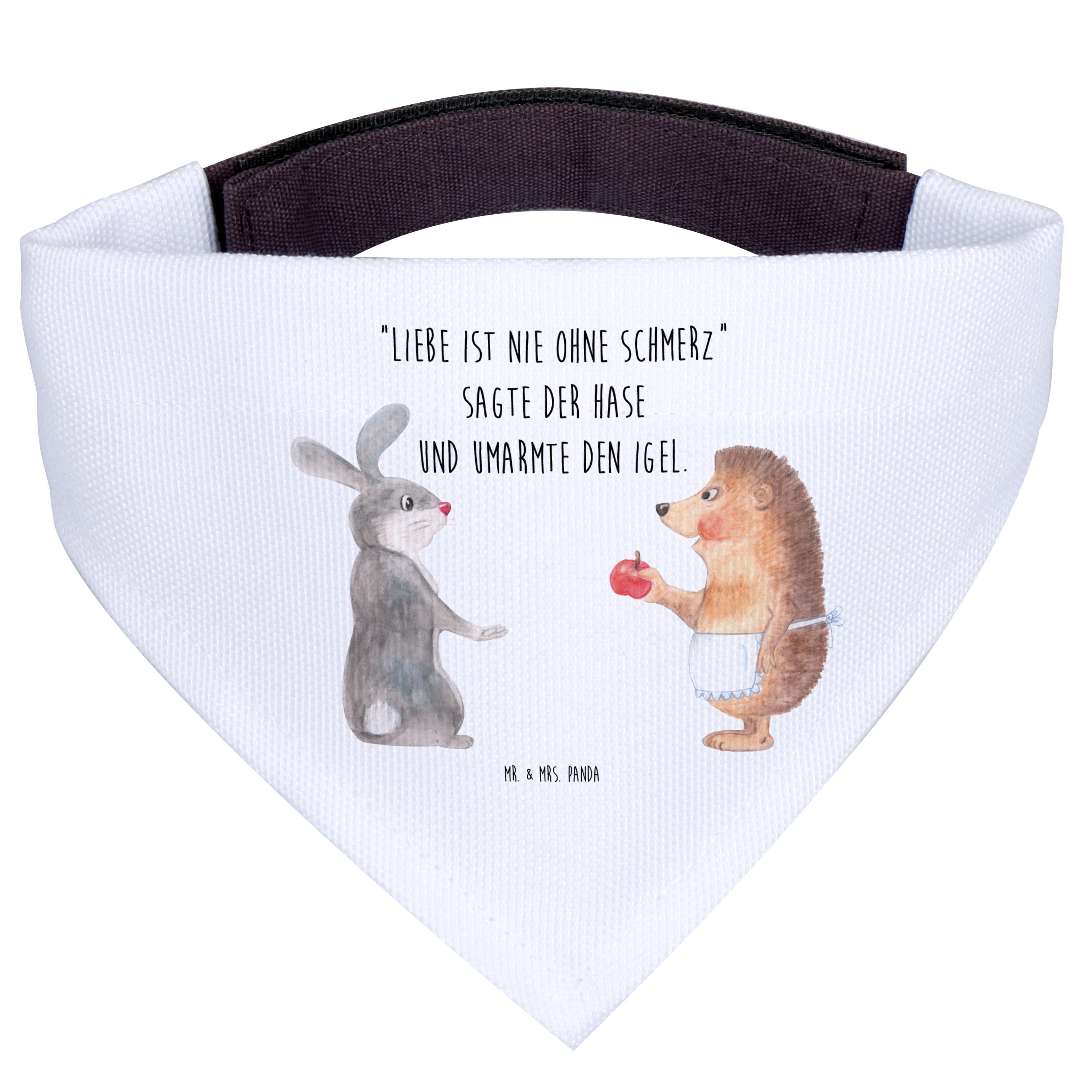 Mr. & Mrs. Panda Hundefliege Hase Igel, Bandana, Weiß, Hunde Halstuch, für Hund, Bandana, Trennung, Polyester, Herzschmerz Geschenk Tuch Für Hundehals