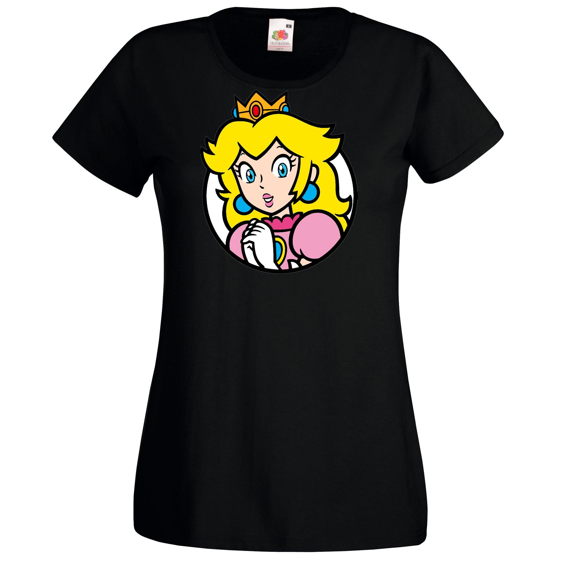 Youth Designz T-Shirt Peach Damen Shirt mit Retro Prinzessin Print