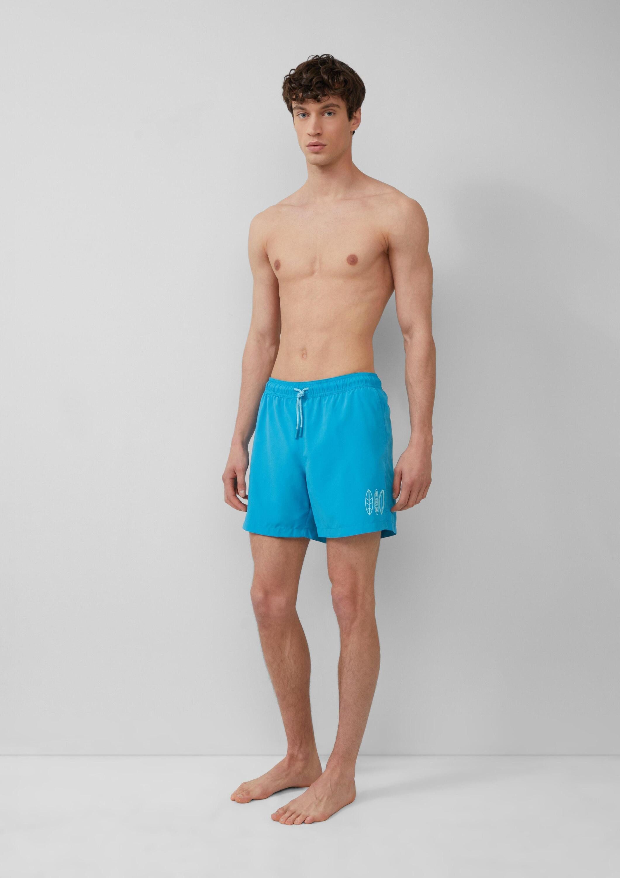 s.Oliver Badehose Badehose Badeshorts mit Artwork und Eingrifftaschen