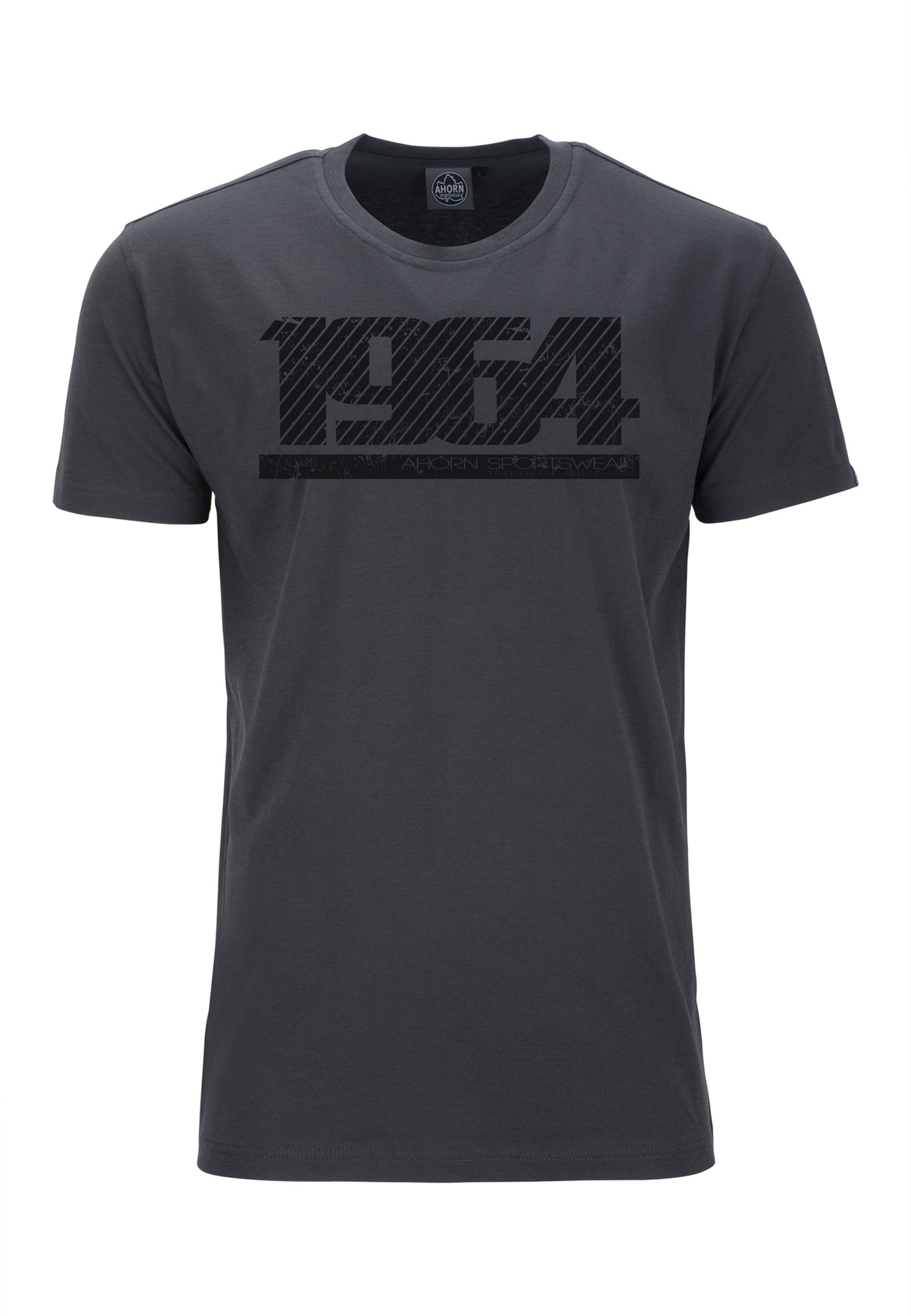 AHORN SPORTSWEAR T-Shirt GRAPHIC NUMBER mit großem Jahreszahl-Print grau