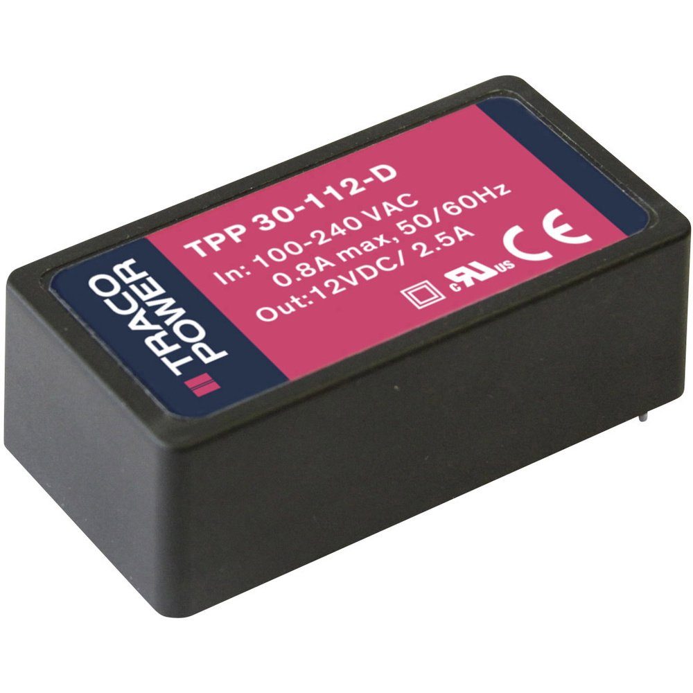 TracoPower TPP 30-112-D Schaltnetzteil 12 V/DC 2.5 A 30 W AC/DC-Einbaunetzteil