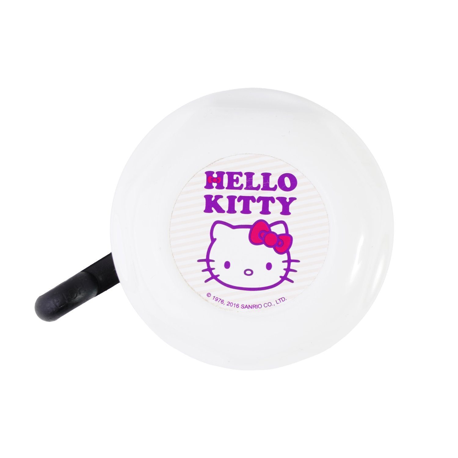 STAMP Fahrradklingel Fahrrad-Glocke Hello Kitty Motiv Weiß, Fahrrad-Klingel für Kinderfahrrad Tretroller Dreirad etc.