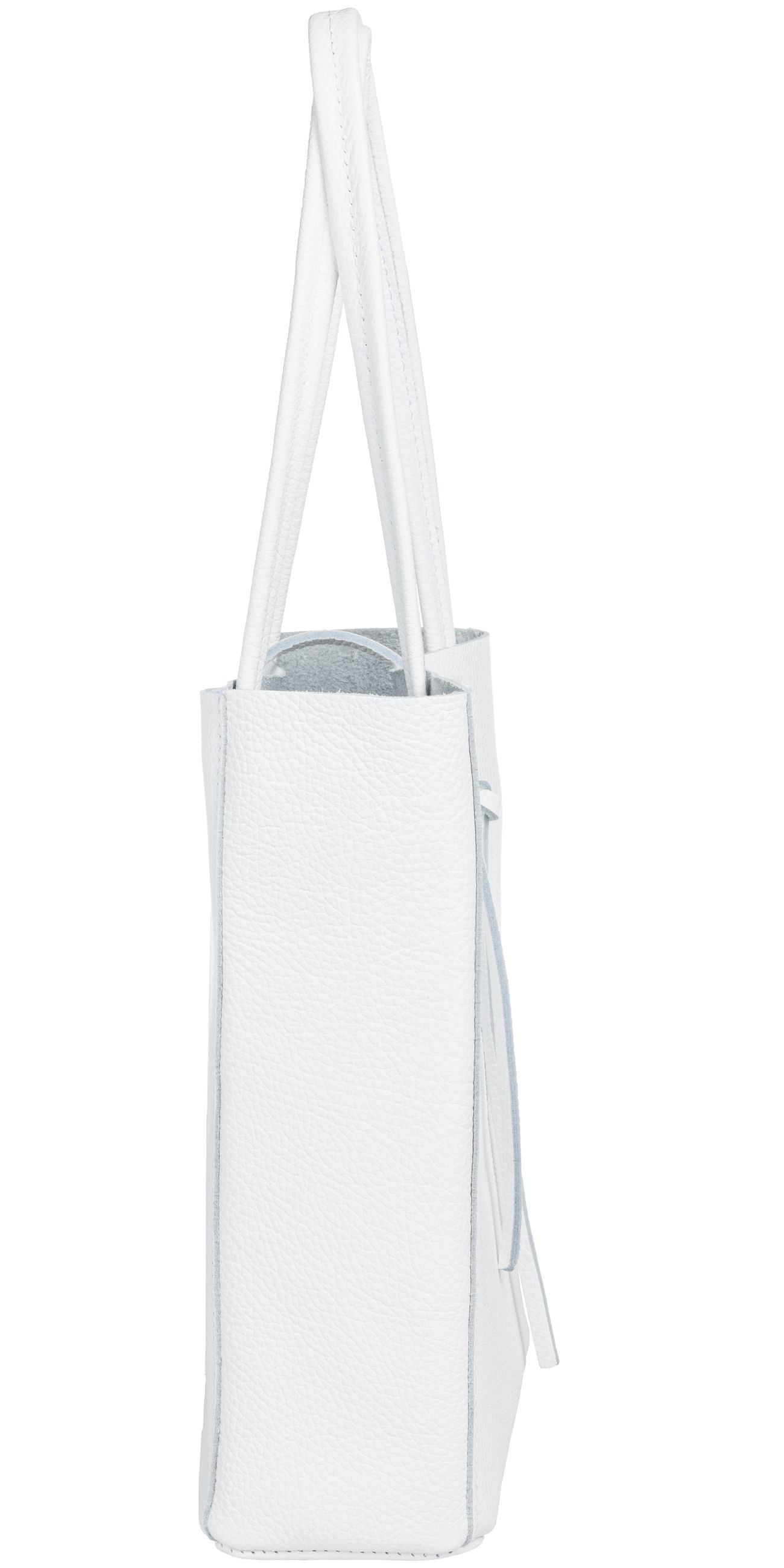 Caspar Schultertasche Mittelgroße Leder Shopper Damen Tasche - CLASSIC LINE - Modell No.814, casual, leicht & unempfindlich - 100% Echtleder - Handmade in Italy