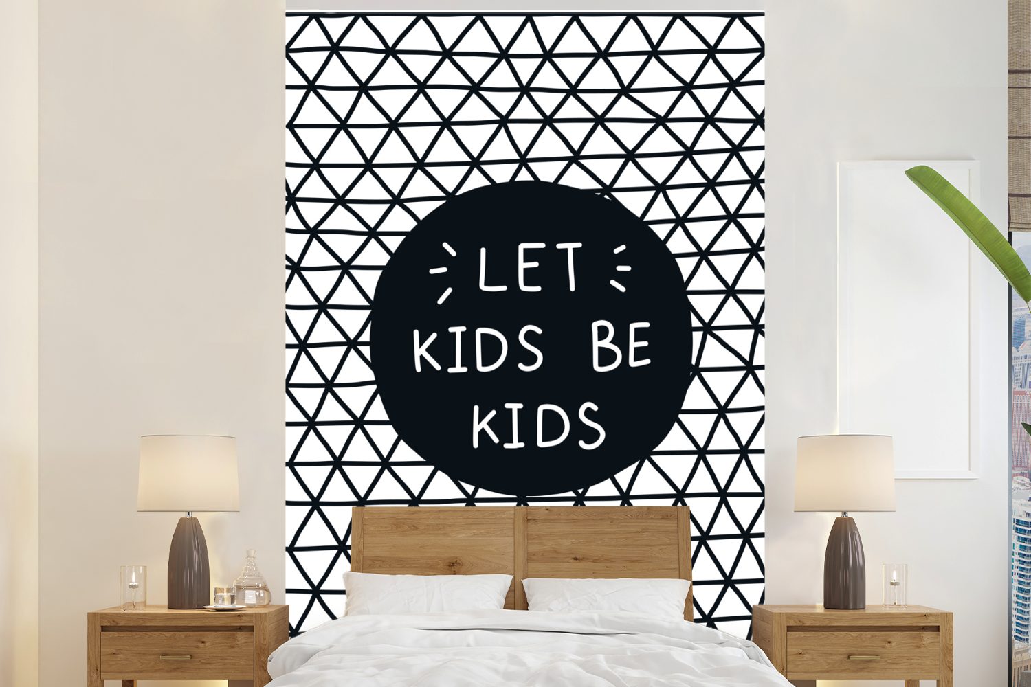 MuchoWow Fototapete Kinder - Design - Zitat - Jungen - Mädchen - Baby - Kinder, Matt, bedruckt, (3 St), Montagefertig Vinyl Tapete für Wohnzimmer, Wandtapete | Fototapeten