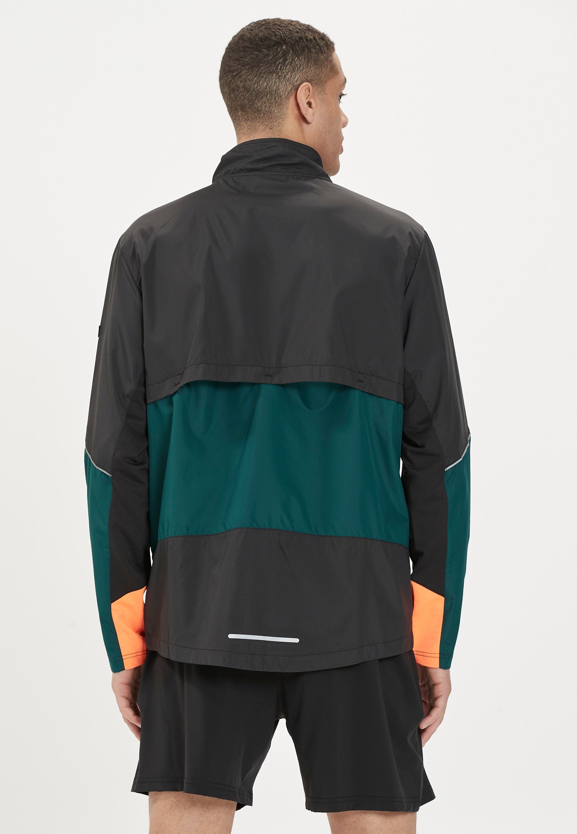 Laufjacke NOVANT Functional Details M mit reflektierenden Jacket dunkelgrün ENDURANCE