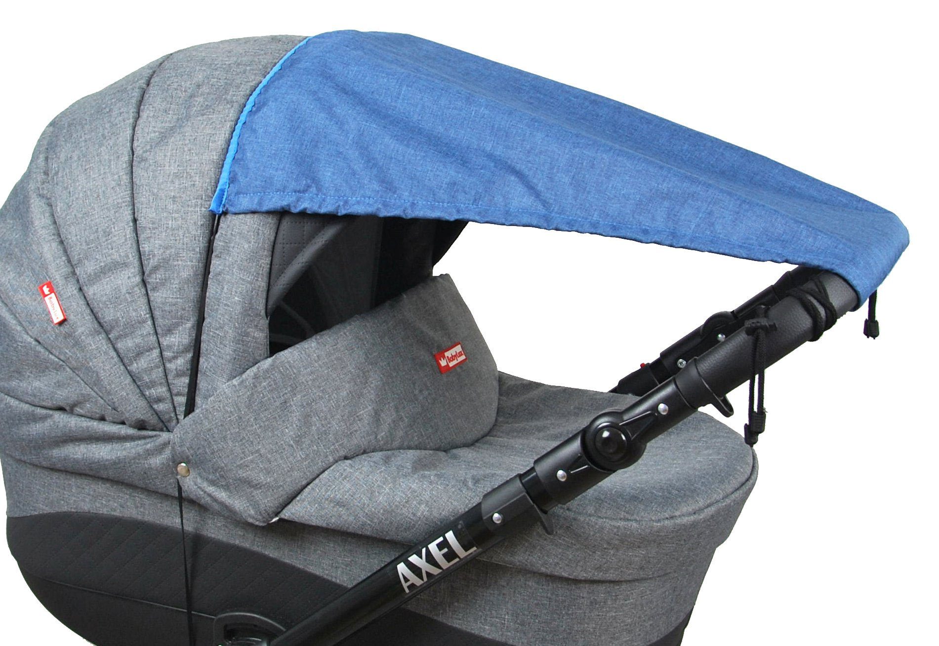 Thumbnail - BabyLux Kinderwagen-Sonnenschutzhülle BABYLUX Sonnenschutz UV Rollo Schutz SONNENSEGEL für Kinderwagen (1-St), 56. Blau ...