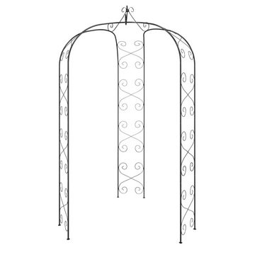 vidaXL Rankgitter Gartenbogen Schwarz Ø180x255 cm Stahl