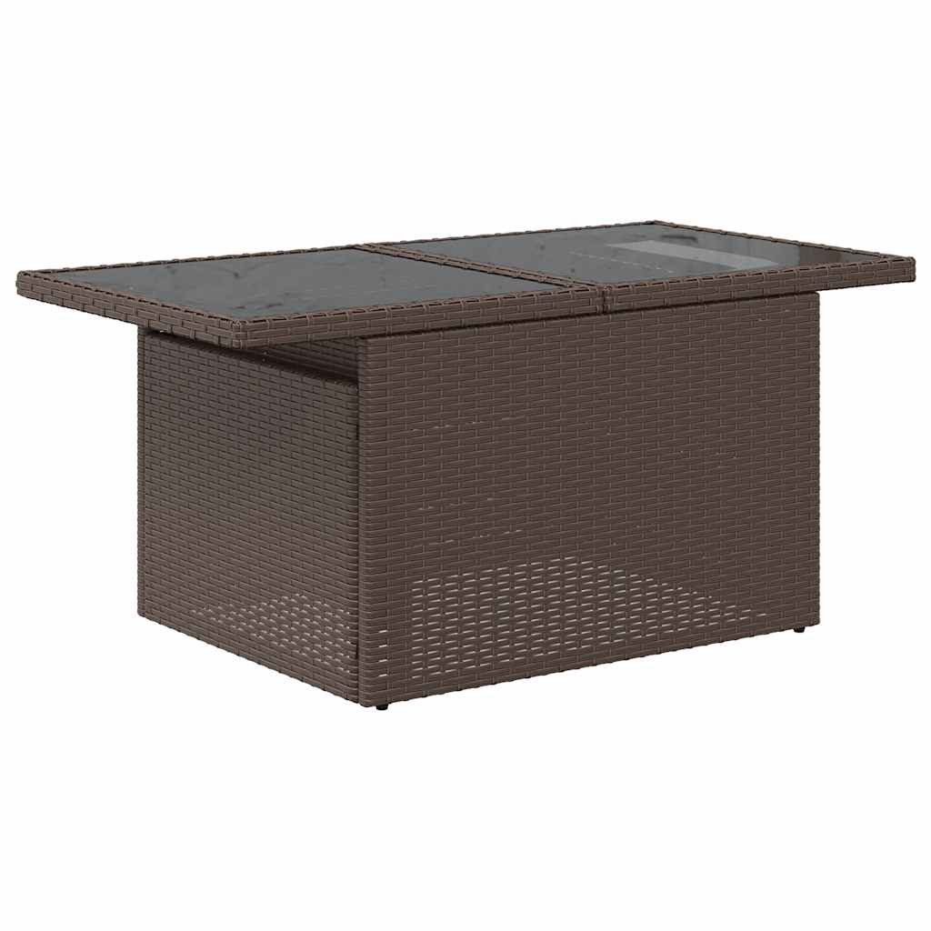 vidaXL Gartenlounge-Set 6-teiliges Gartensofa-Set mit Kissen, braun, Polyrattan, (1-tlg)