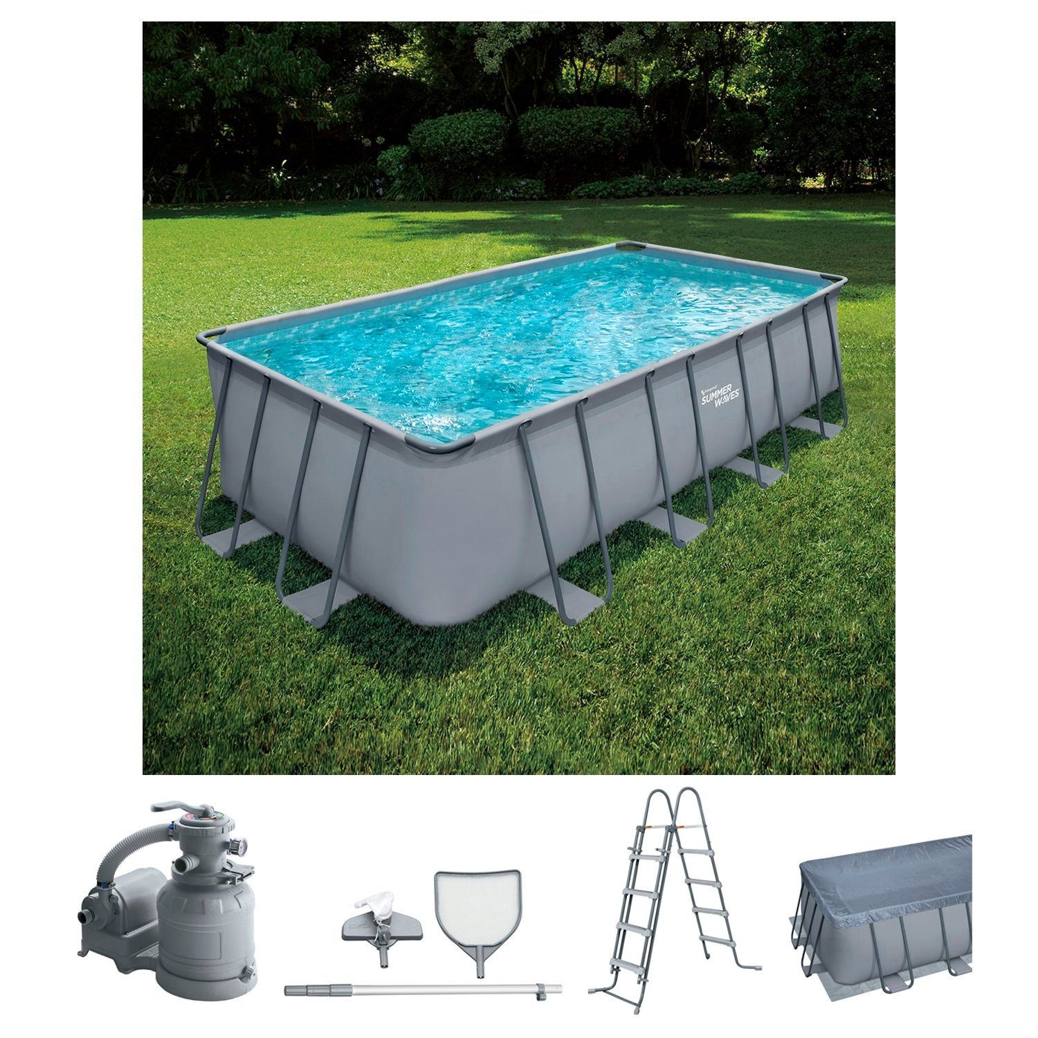 SummerWaves Framepool Elite (Set, 6-tlg), BxLxH: 274x549x132 cm