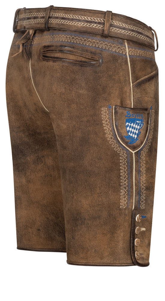 Nübler Trachtenlederhose Lederhose kurz Bavarian in günstig online kaufen