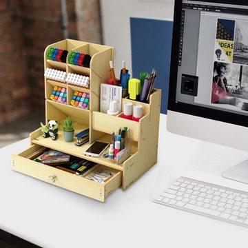 zggzerg Regal-Schreibtisch Große Aufbewahrungsbox für Schreibwaren mit Schubladen