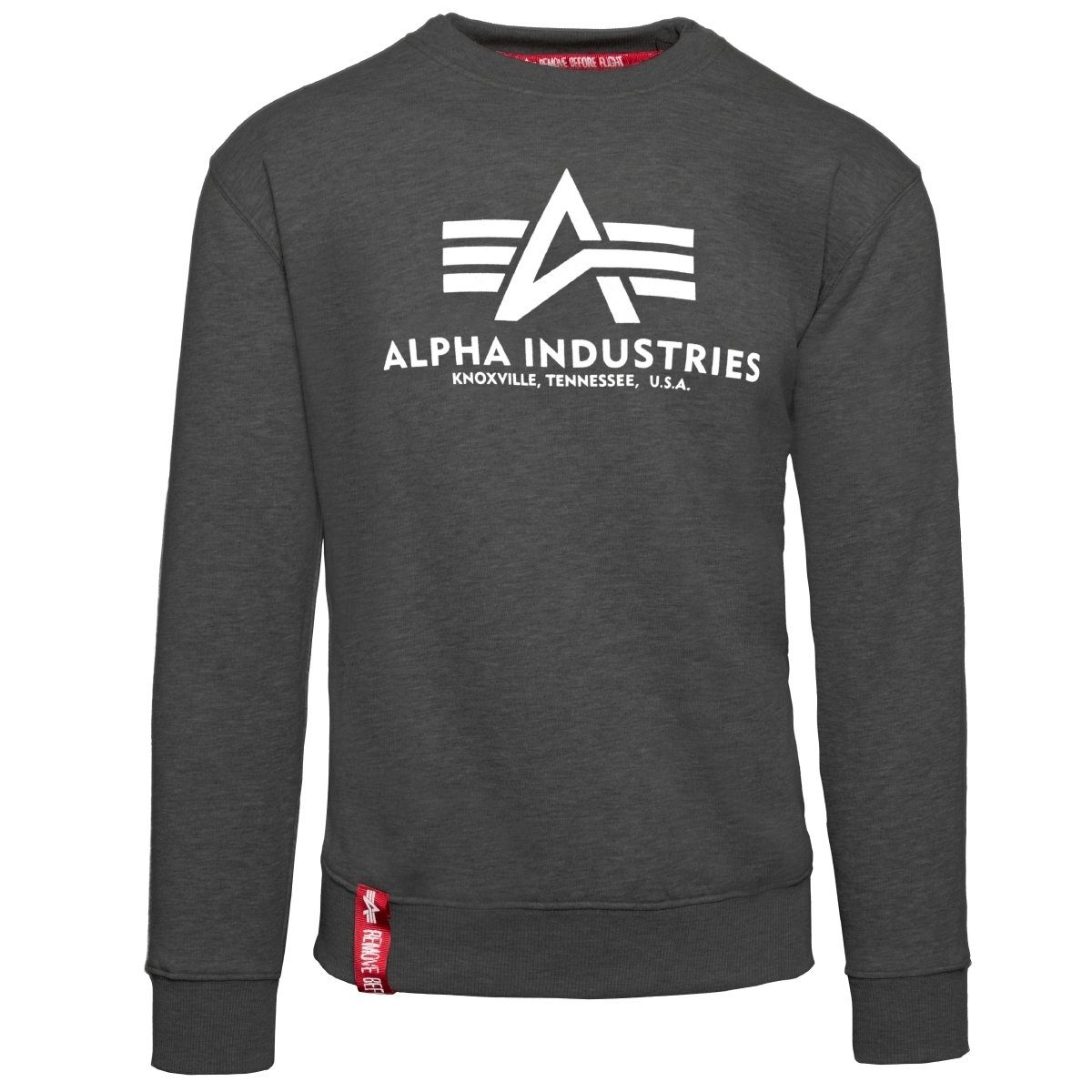 Super beliebt und 100 % Qualität garantiert! Alpha Industries Sweatshirt Basic Sweater grau Herren