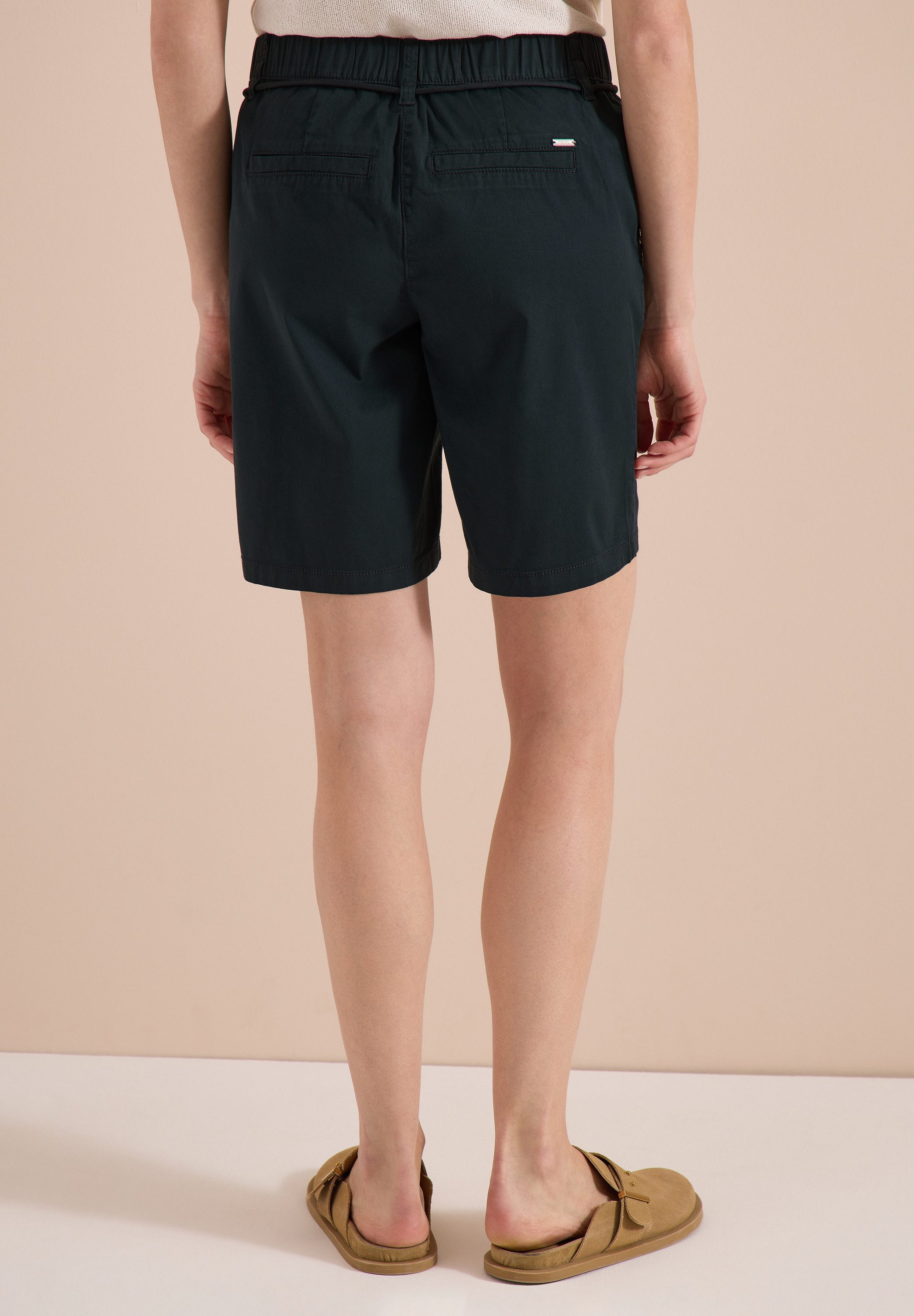 CECIL Shorts Unifarbe, Loose Fit, mit Kordel