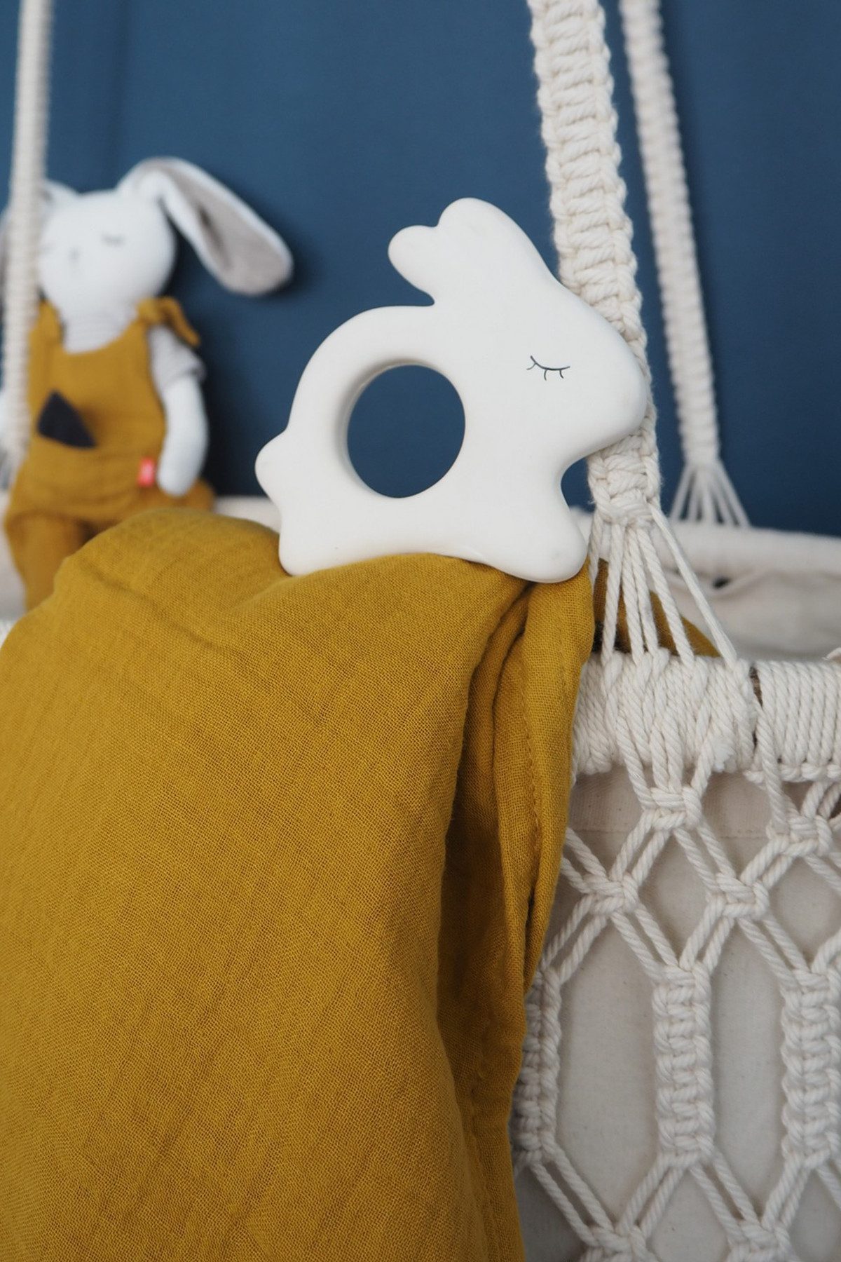 kikadu Beißring Beißring Hase, (1-tlg), Bio-Baumwolle, ohne Schadstoffe