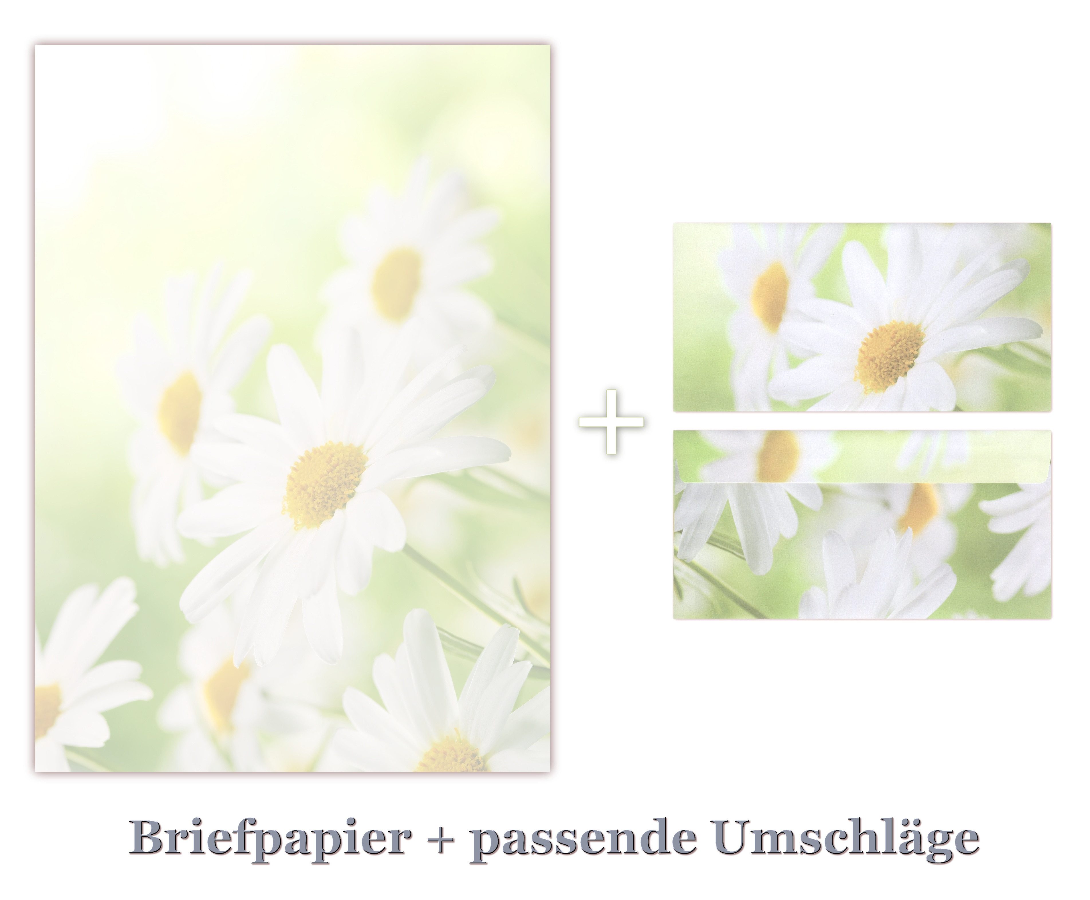 Briefpapier Motivpapier versch. Motive im Set mit Umschlag DIN A4 gut beschreibbar