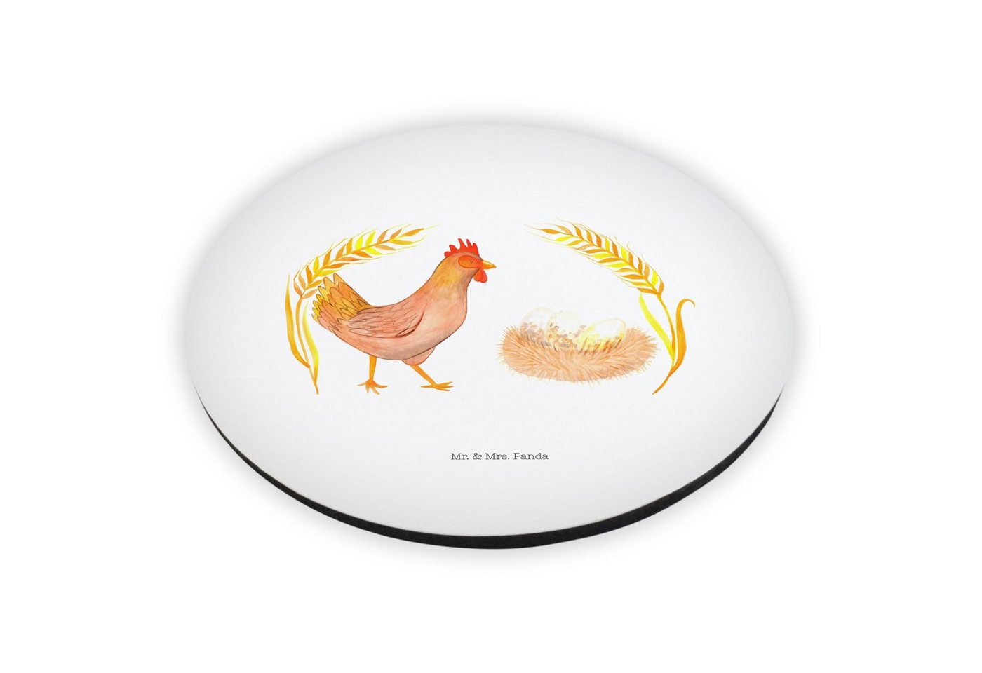 Thumbnail - Mr. & Mrs. Panda Magnet Huhn Stolz - Weiß - Geschenk, Landwirt, Dekomagnet, Kühlschrankmagnet (Packung, 1-St., Rund Magn...