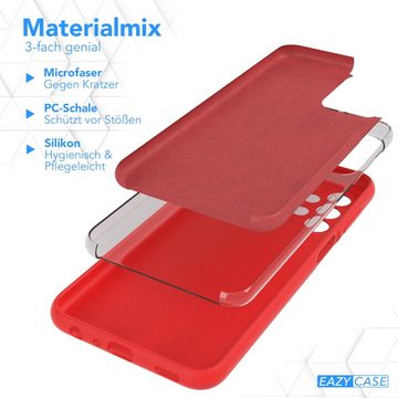 EAZY CASE Handyhülle Premium Silikon Case für Samsung Galaxy A23 5G 6,6 Zoll, Smart Slimcover mit Displayschutz Handy Softcase Silikonhülle Etui Rot