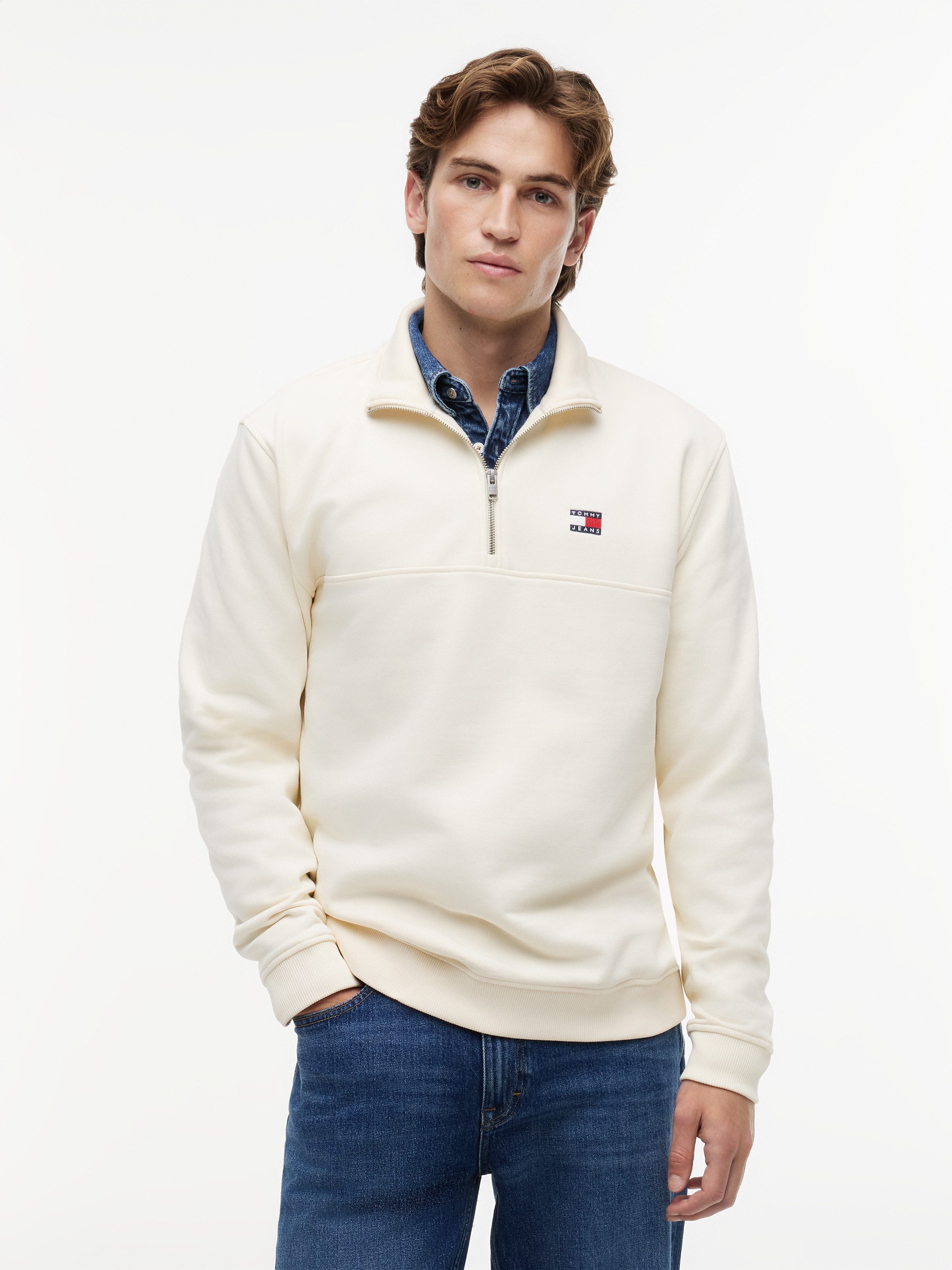 Tommy Jeans Sweatshirt TJM REGULAR BADGE QUARTER ZIP