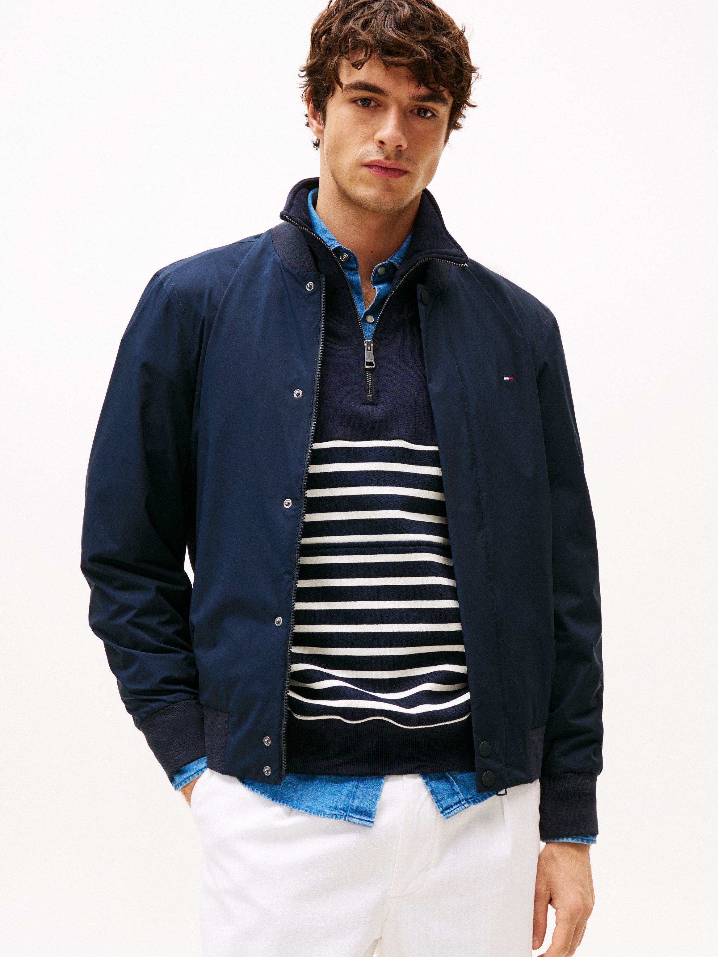 Tommy Hilfiger Bomberjacke TECH LIGHTWEIGHT Regular fit mit Stehkragen günstig online kaufen