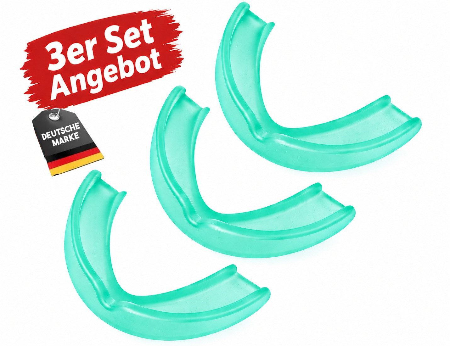 BAY-Sports Zahnschutz 3x Set Zahnschützer Mundschutz Sport Erwachsene, Sparset 3 Stück