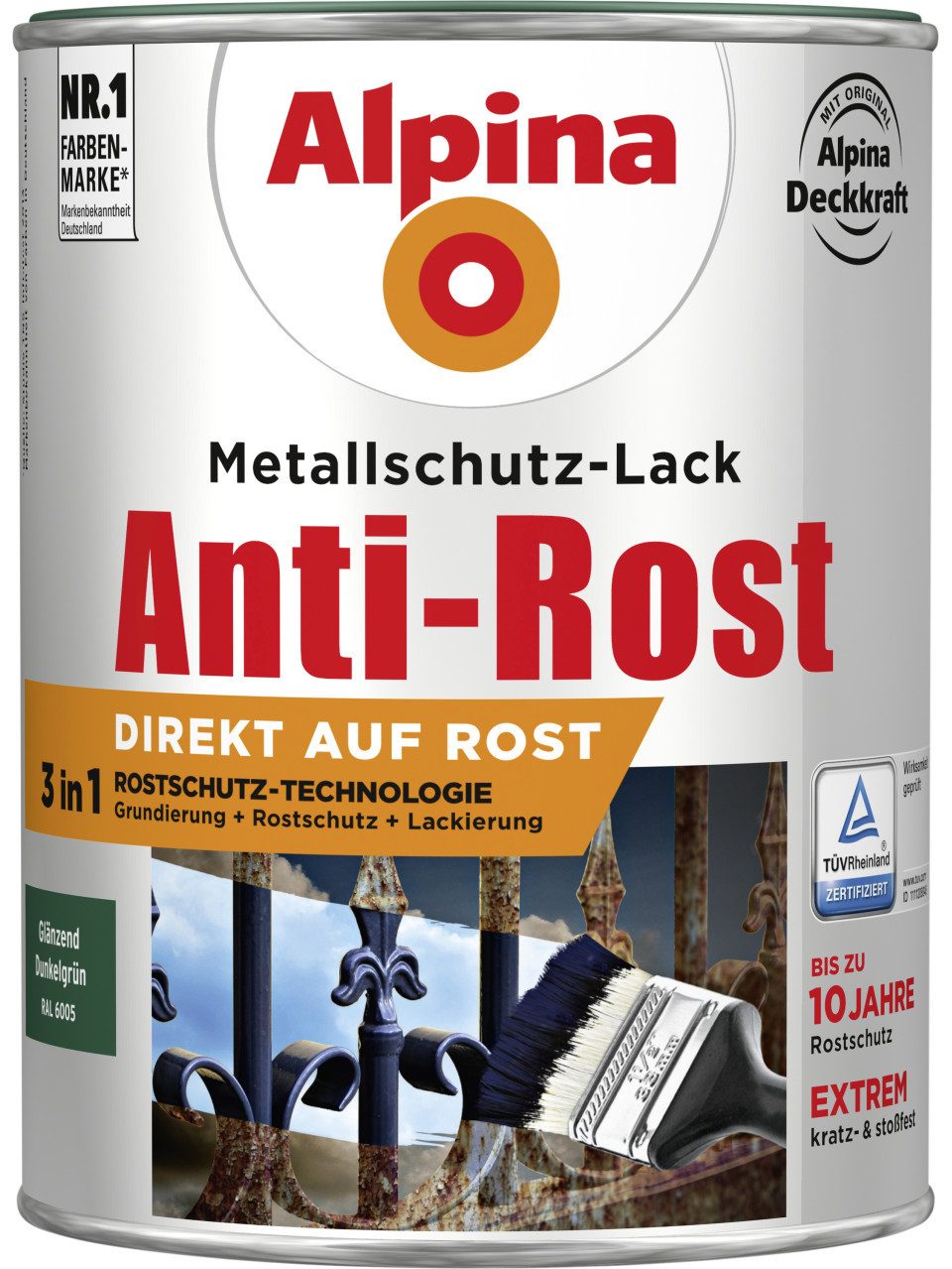 Alpina Metallschutzlack Alpina Metallschutz-Lack Anti-Rost 2,5 L