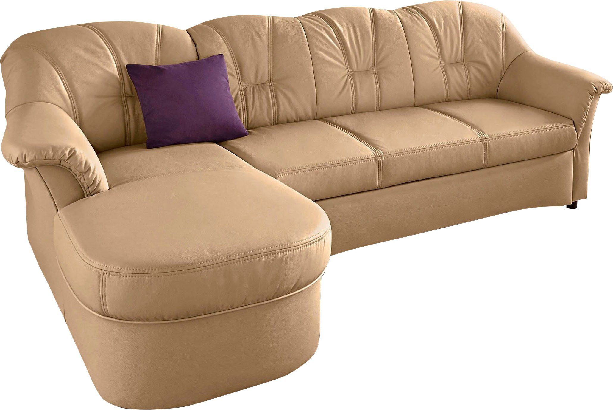 DOMO collection Ecksofa Flores Schlafsofa, B/T/H: 233/142/86 cm, L-Form, wa günstig online kaufen