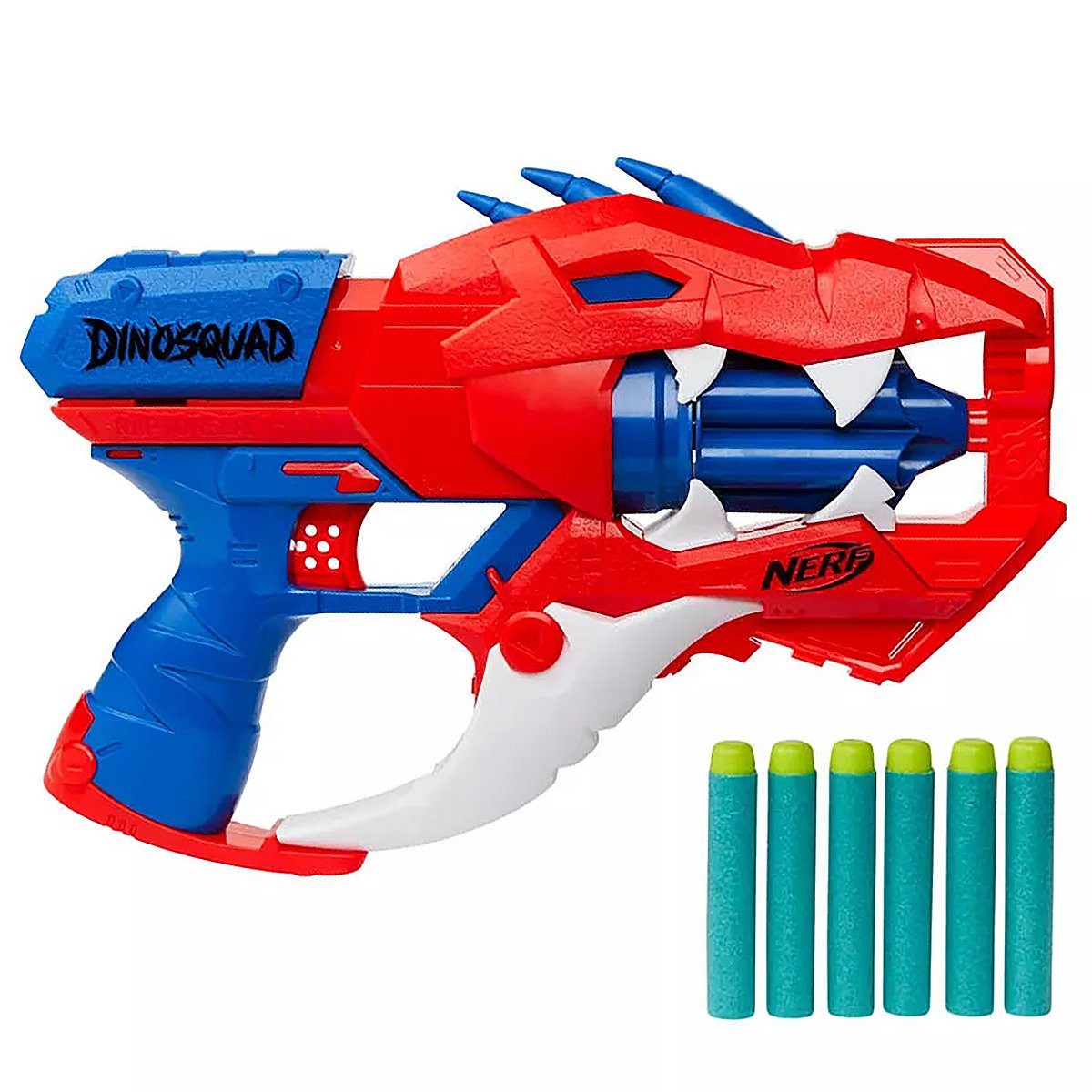 Hasbro Blaster Dino-Power hoch drei, Das NERF DinoSquad Dreierpack mit Raptor-Slash, Rex-Rampage und Tricer