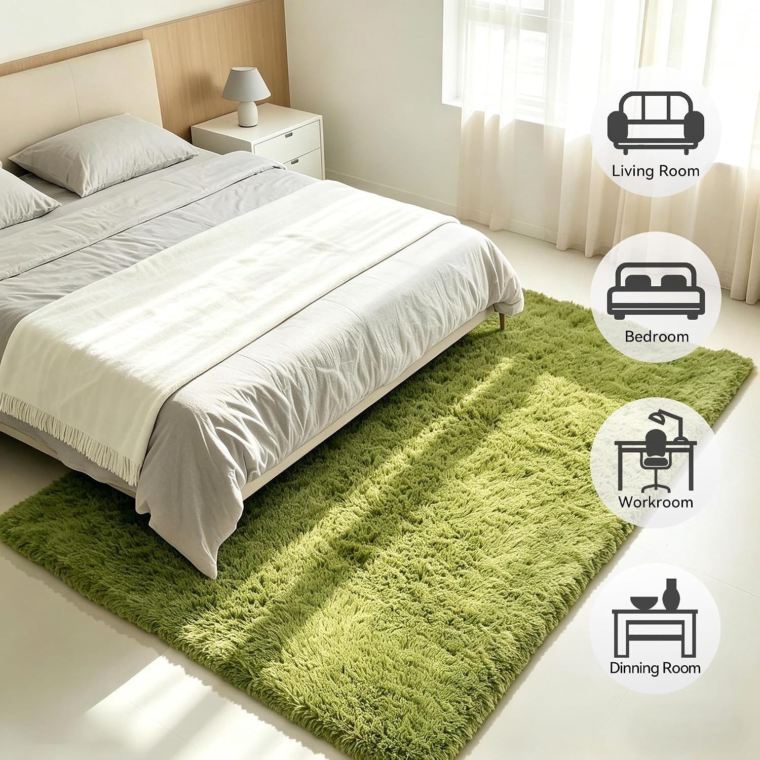 MCC direct Hochflor-Teppich Hochflor-Teppich – luxuriöser Flauschteppich - 7 Größen & 7 Farben – Bild 3 von 4
