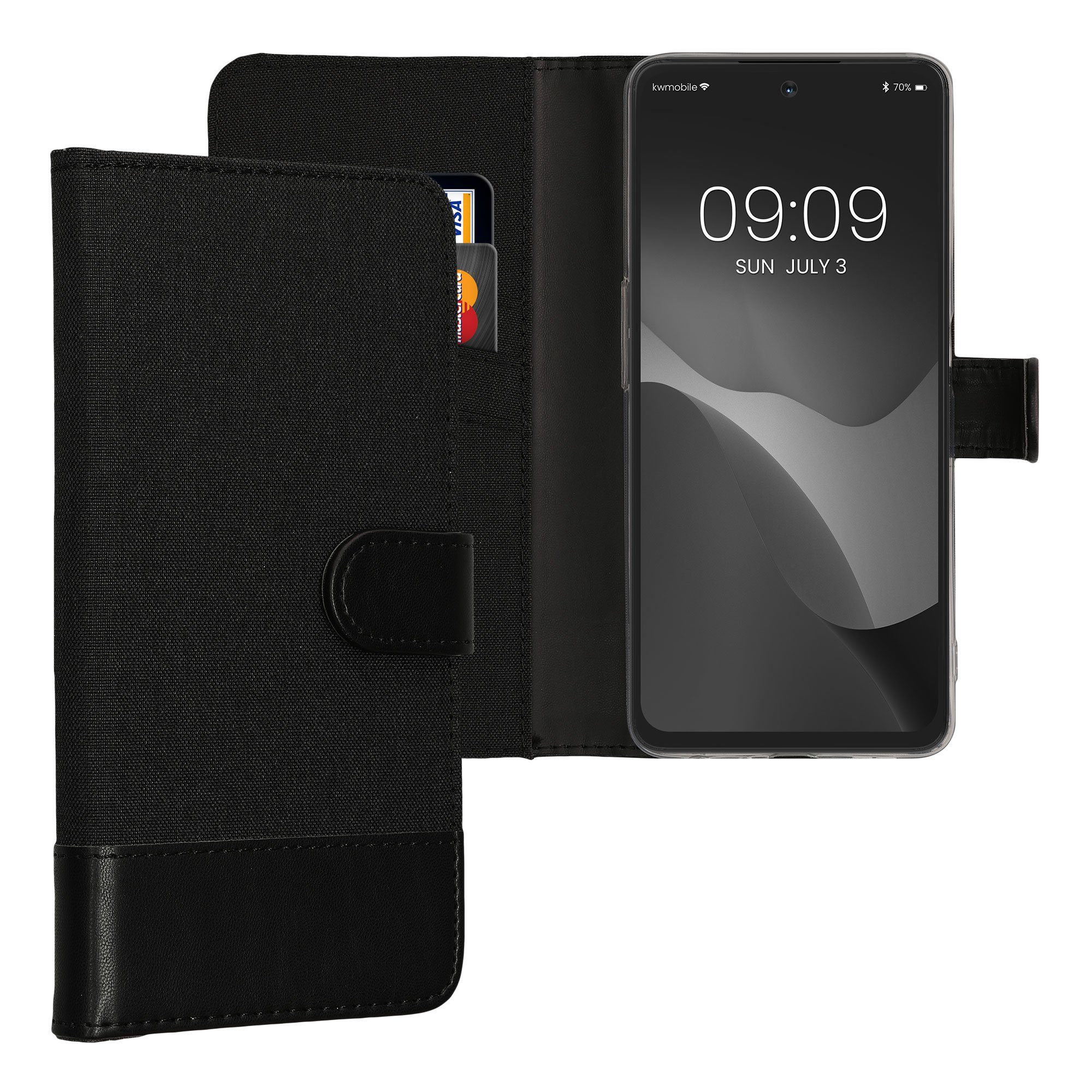 kwmobile Handyhülle Wallet Case für OnePlus Nord CE 3 Lite 5G / Nord N30 5G, Hülle mit Ständer - Handyhülle Kartenfächer