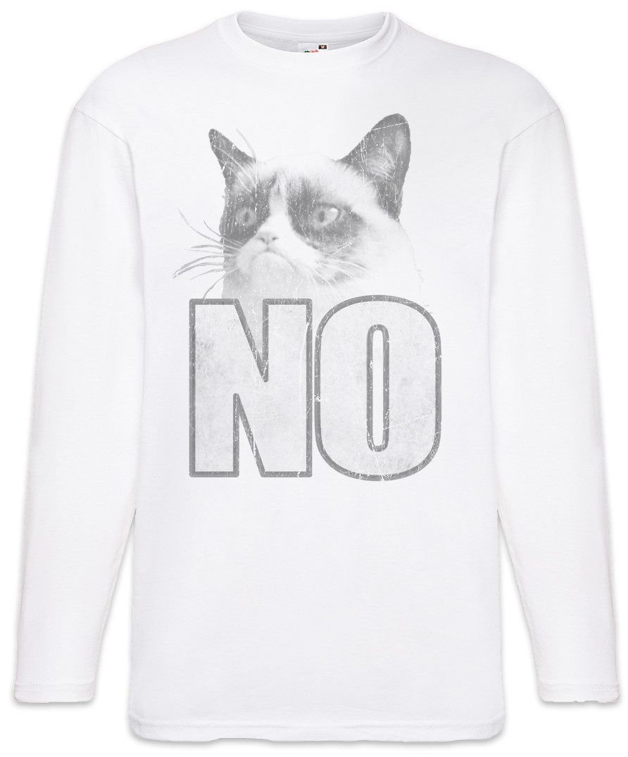 Langarmshirt Grumpy No Cat Langarm T-Shirt Ktty Sweet Kitten Cats Katze Katzen Nein