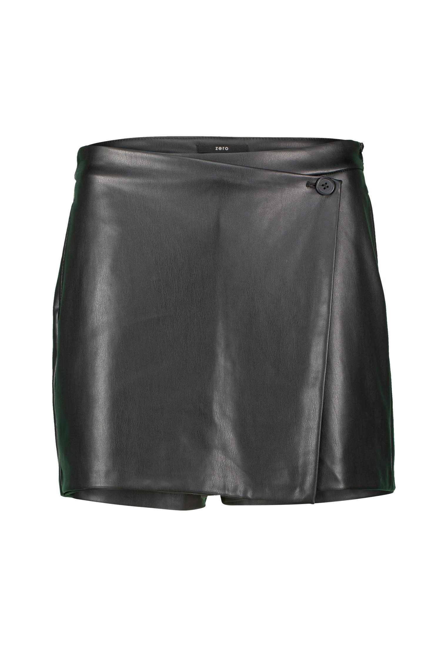Zero Minirock Damen Skorts in Lederoptik Wickeldesign günstig online kaufen