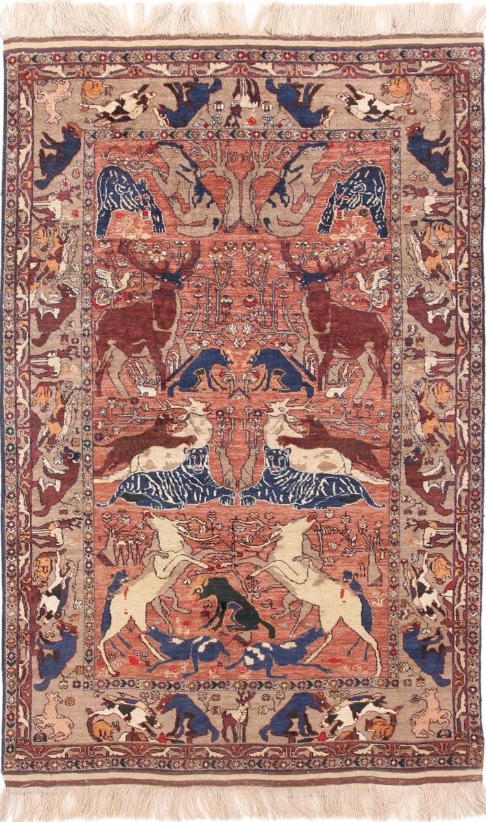 Orientteppich Afghan Mauri Seide 118x180 Handgeknüpfter Orientteppich, Nain Trading, rechteckig, Höhe: 6 mm