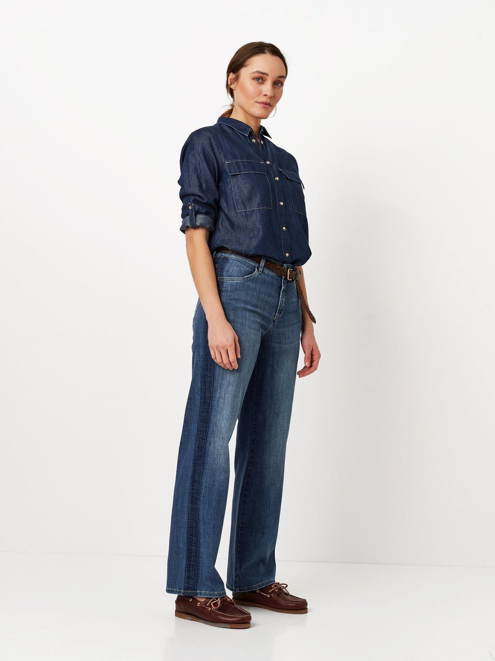 TONI 5-Pocket-Jeans Liv mit Galonstreifen günstig online kaufen