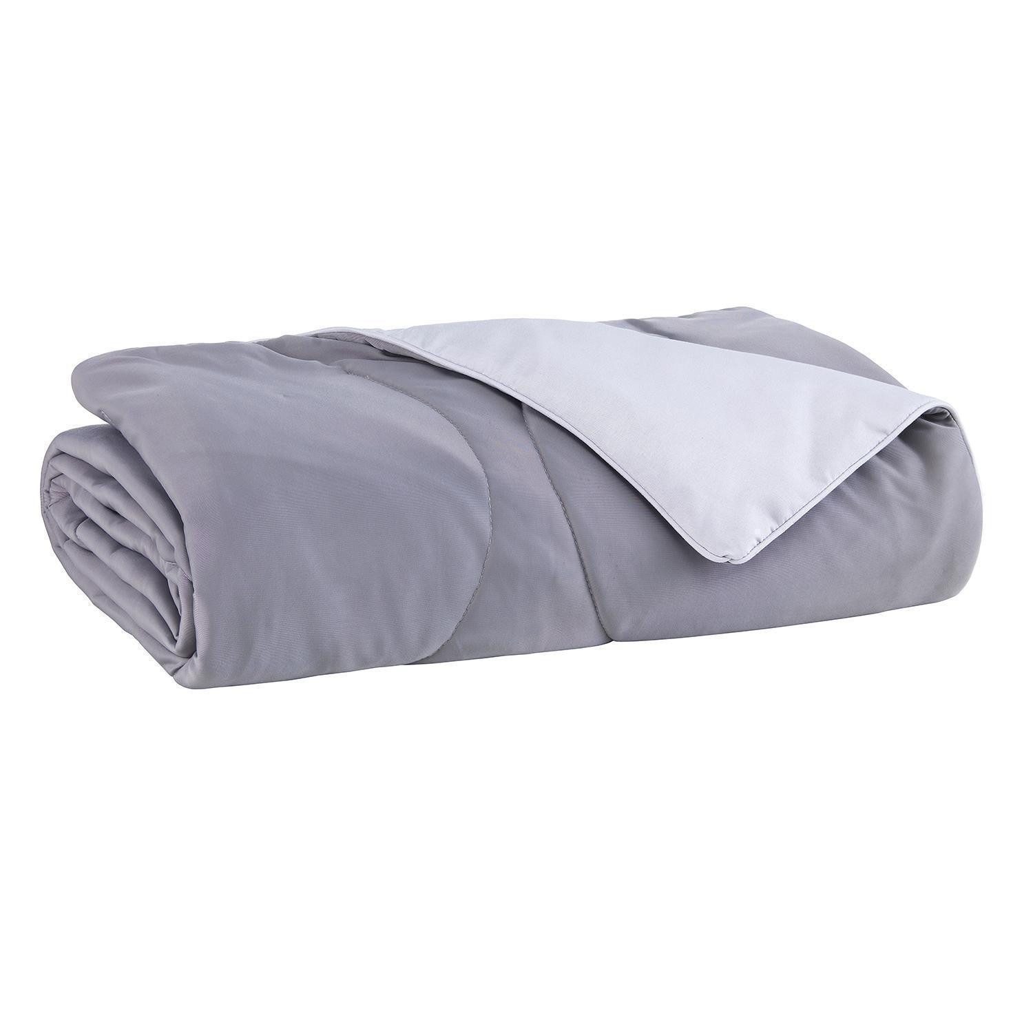 Wohndecke ZELUSTUS, Grau, Hellgrau, Polyamid, Polyester, Holiday Heimtex, kühlender Effekt, waschbar bis 30 °C, L 200 x B 135 cm