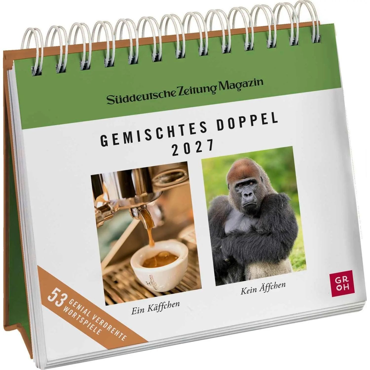 Schreibtischkalender Postkartenkalender 2027: Gemischtes Doppel
