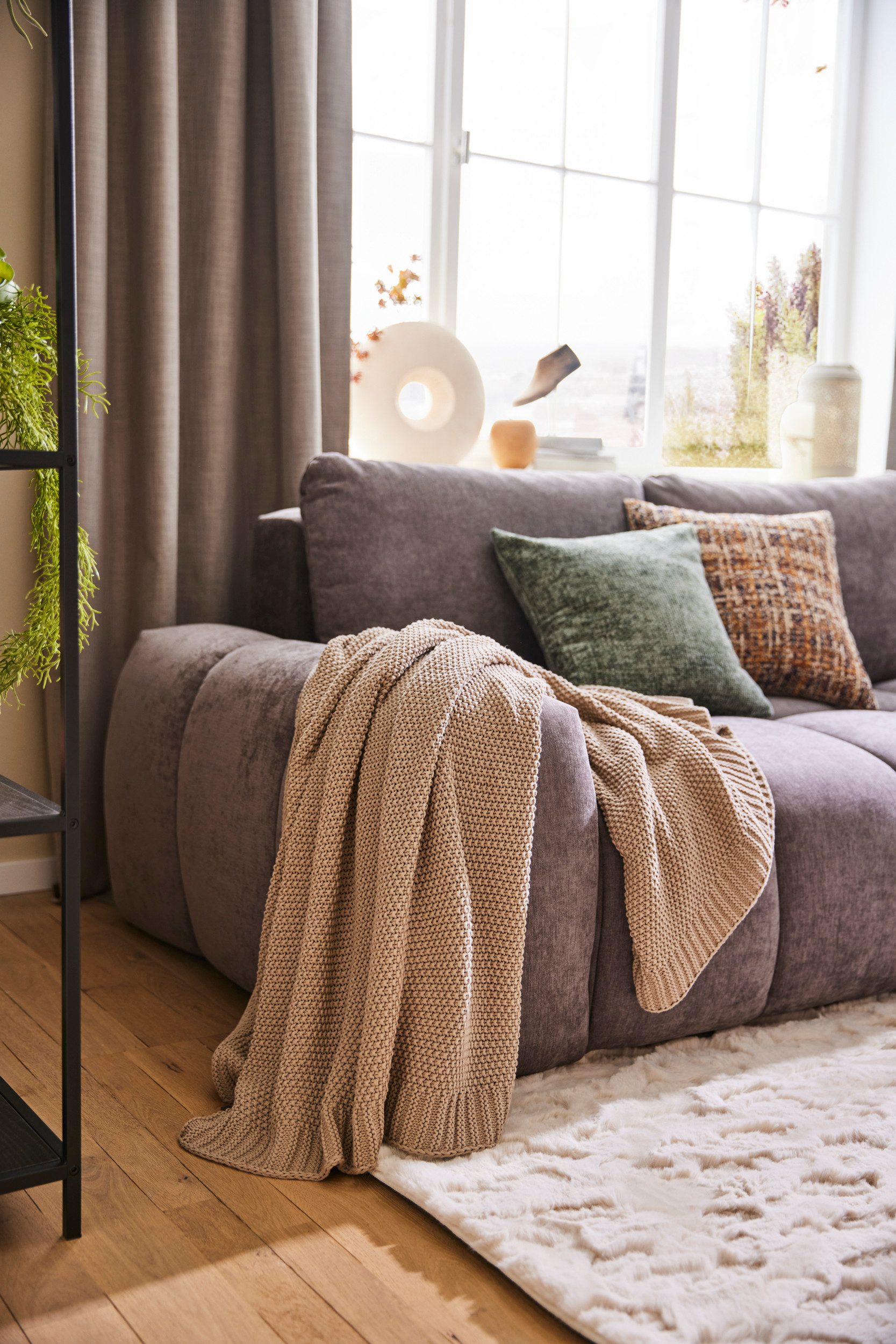 Wohndecke Phelon, OTTO home, 100% Baumwolle, Trendiges Strickmuster, 130 × 170 cm, 540 g/m², weich