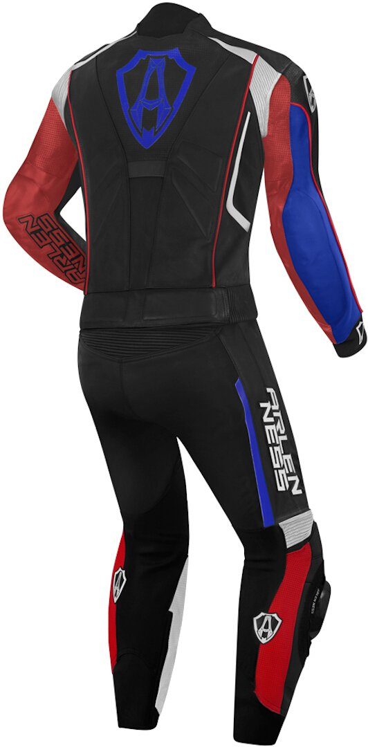 Losail Arlen Black/White/Red/Blue 2-Teiler Ness Motorradkombi Lederkombi